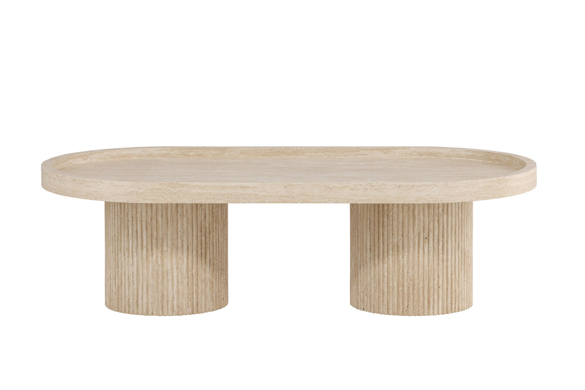Krille Sofatisch in Beige präsentiert im Onlineshop von KAQTU Design AG. Beistelltisch ist von Venture Home