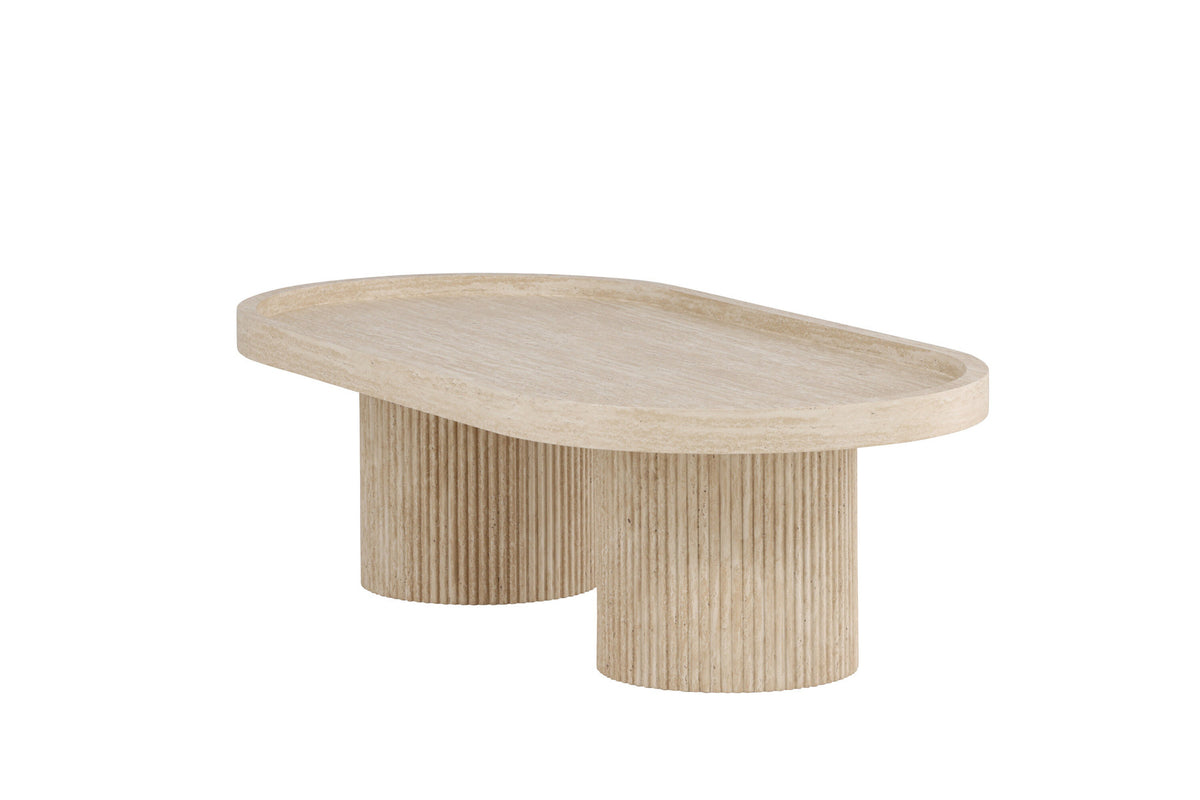 Krille Sofatisch in Beige präsentiert im Onlineshop von KAQTU Design AG. Beistelltisch ist von Venture Home