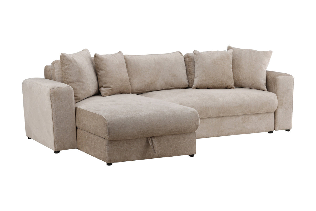 Bellman verstellbares Bett in Beige präsentiert im Onlineshop von KAQTU Design AG. L-Sofa rechts ist von Venture Home