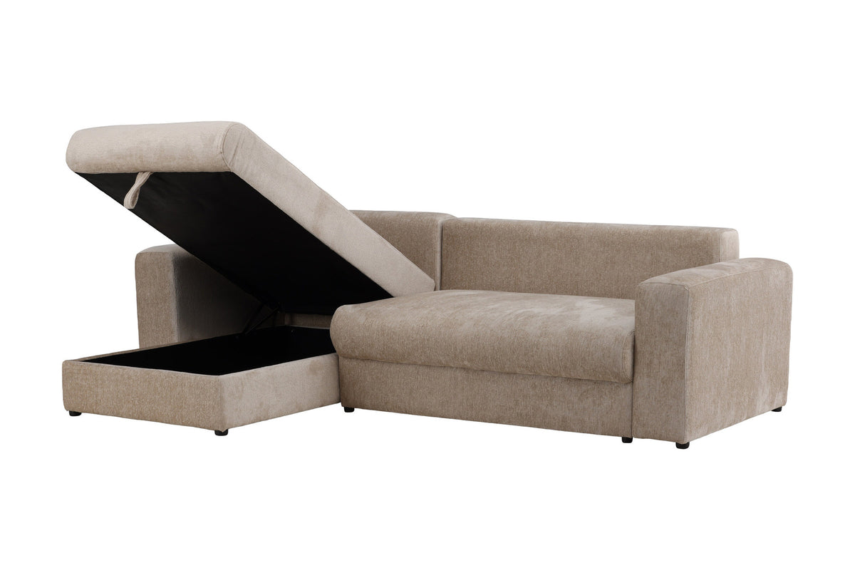 Bellman verstellbares Bett in Beige präsentiert im Onlineshop von KAQTU Design AG. L-Sofa rechts ist von Venture Home