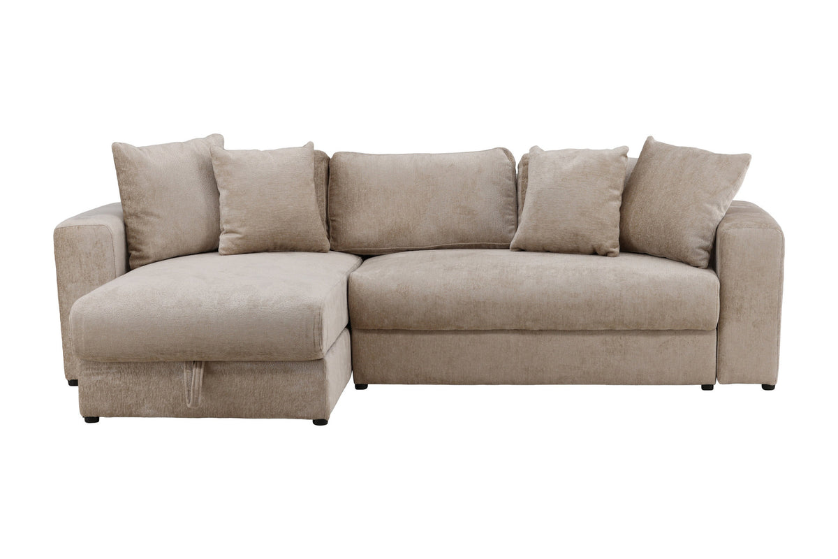 Bellman verstellbares Bett in Beige präsentiert im Onlineshop von KAQTU Design AG. L-Sofa rechts ist von Venture Home