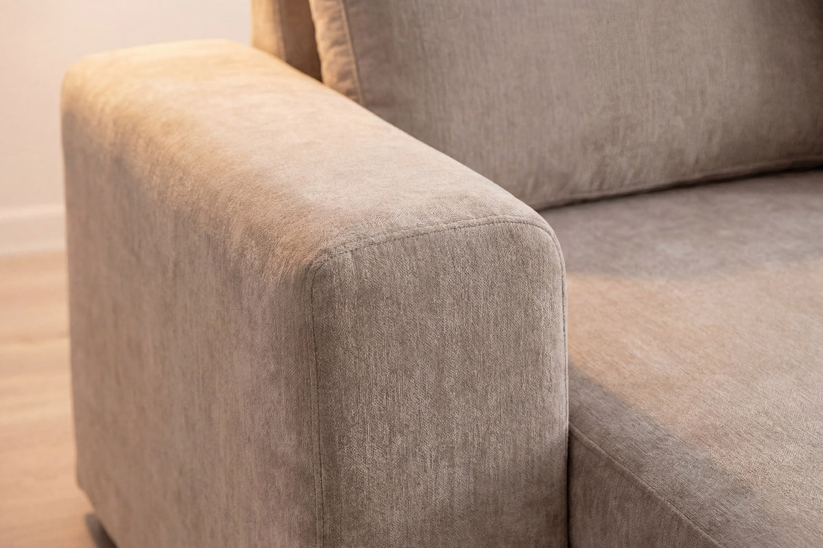Bellman verstellbares Bett in Beige präsentiert im Onlineshop von KAQTU Design AG. L-Sofa rechts ist von Venture Home