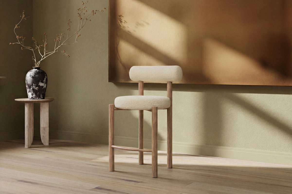 TIllo Barhocker in Weiss präsentiert im Onlineshop von KAQTU Design AG. Barstuhl ist von Venture Home