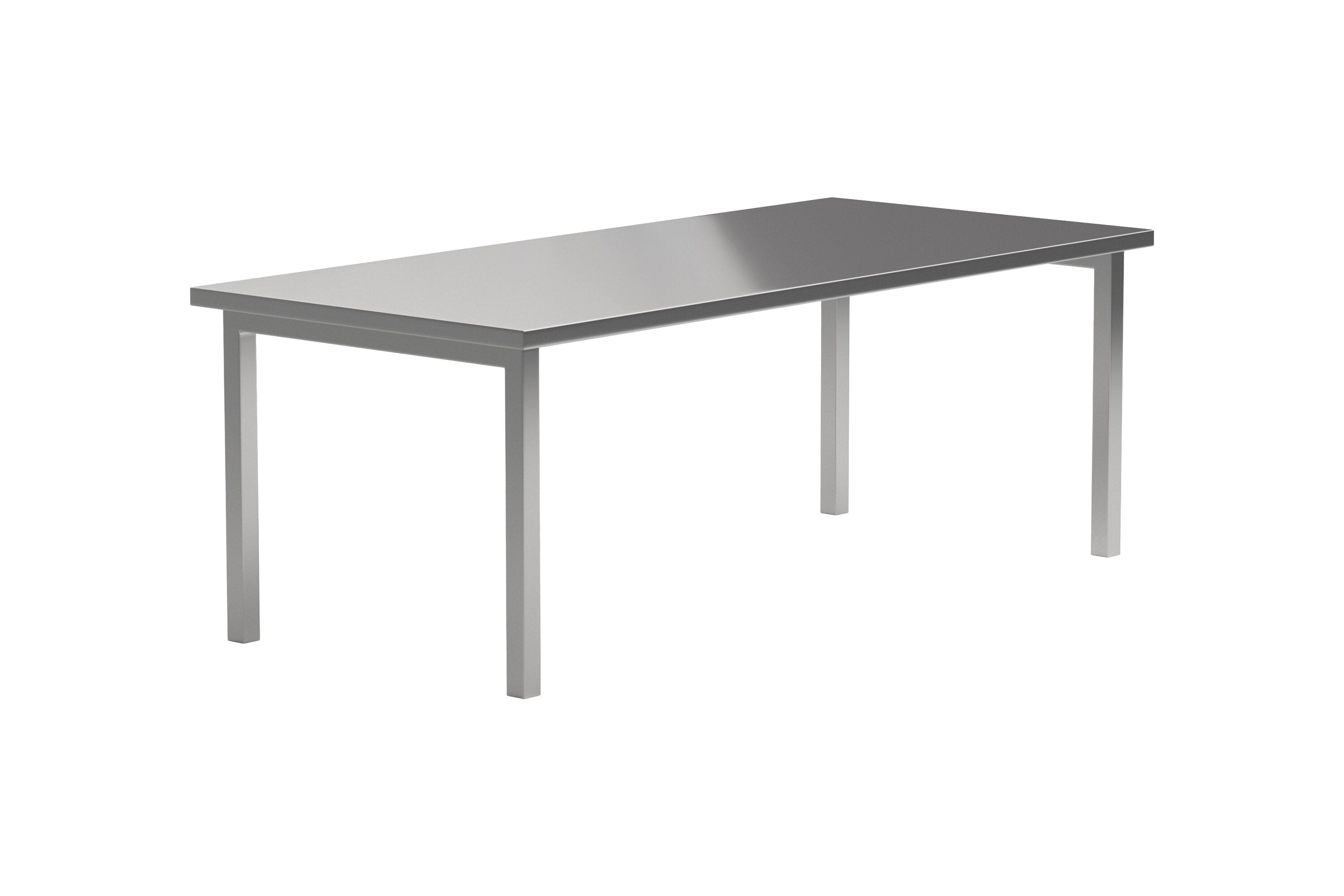 Moderner rechteckiger Esstisch Cilo in Silber von Venture Home, perfekt für zeitgemäße Esszimmer und gesellige Zusammenkünfte.