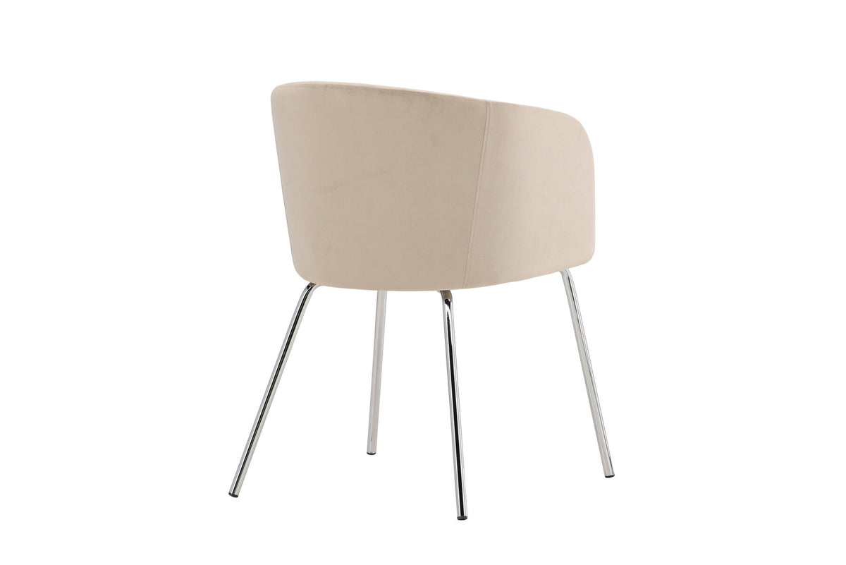 Berit Esszimmerstuhl von Venture Home mit braunem Polyester-Cord-Sitz, schwarzen Stahlbeinen und Armlehnen, modernes schlichtes Design