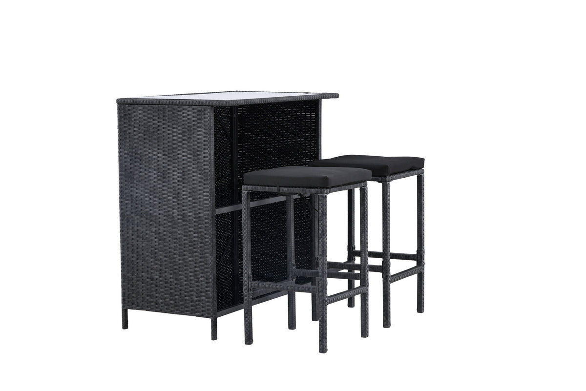 Knock Bar Set in Schwarz Schwarz präsentiert im Onlineshop von KAQTU Design AG. Loungeset ist von Venture Home