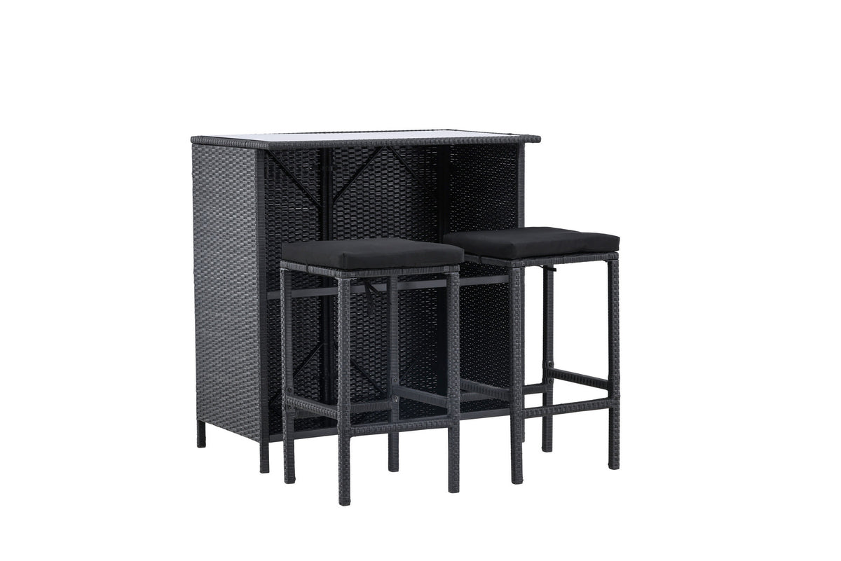 Knock Bar Set in Schwarz Schwarz präsentiert im Onlineshop von KAQTU Design AG. Loungeset ist von Venture Home