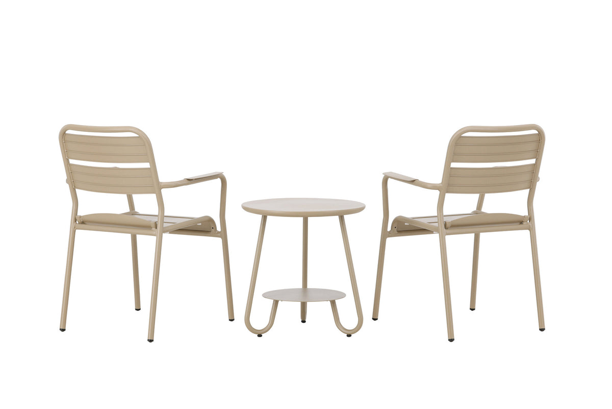 Faro Café Set in Beige/Beige präsentiert im Onlineshop von KAQTU Design AG. Gartentischset ist von Venture Home