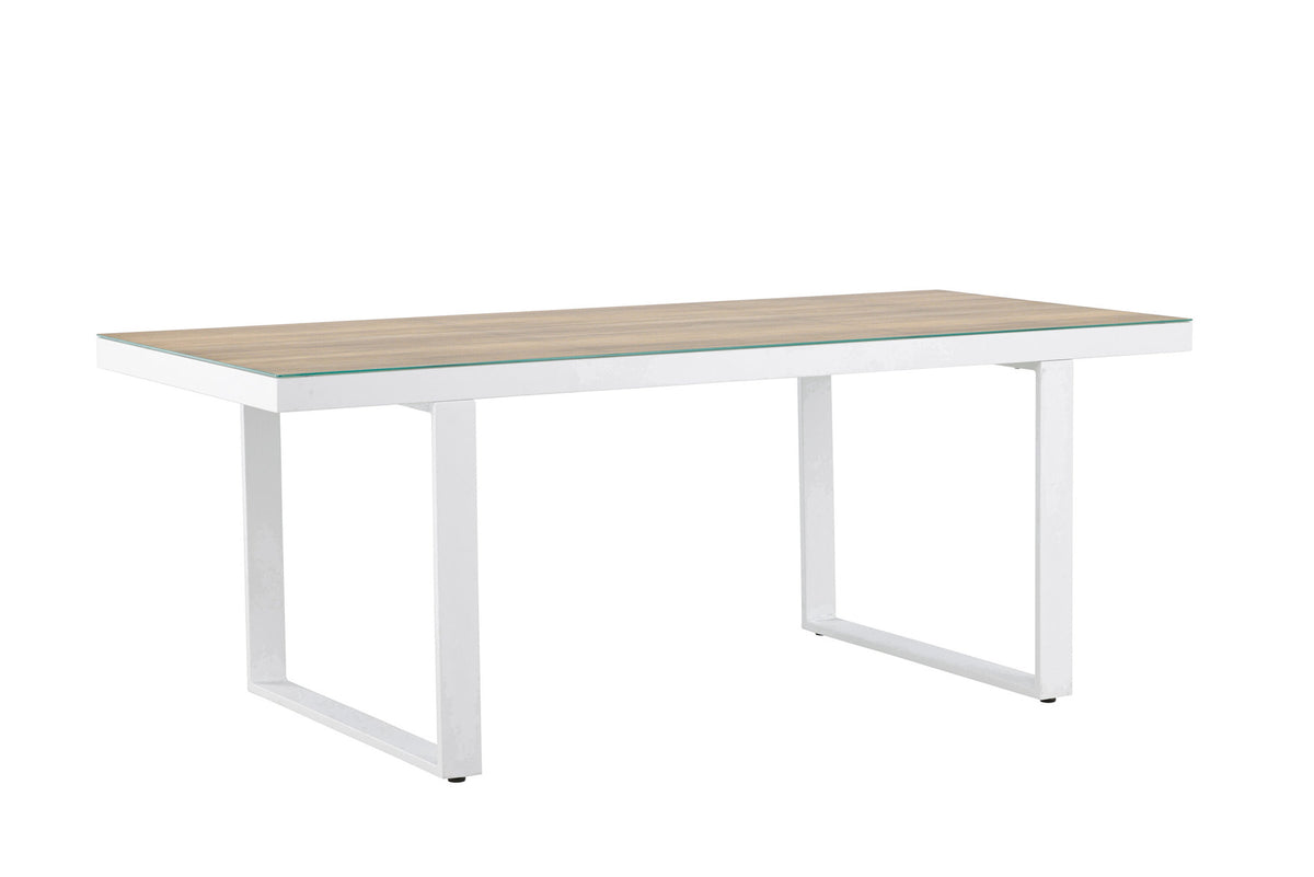 Merlo Gartentisch rechteckig in Weiss präsentiert im Onlineshop von KAQTU Design AG. Gartentisch ist von Venture Home