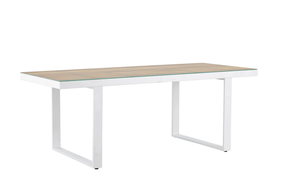 Merlo Gartentisch rechteckig in Weiss präsentiert im Onlineshop von KAQTU Design AG. Gartentisch ist von Venture Home