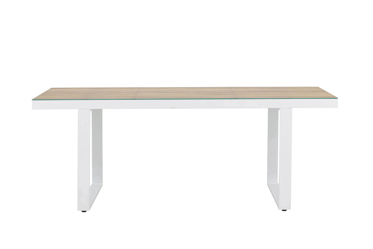 Merlo Gartentisch rechteckig in Weiss präsentiert im Onlineshop von KAQTU Design AG. Gartentisch ist von Venture Home