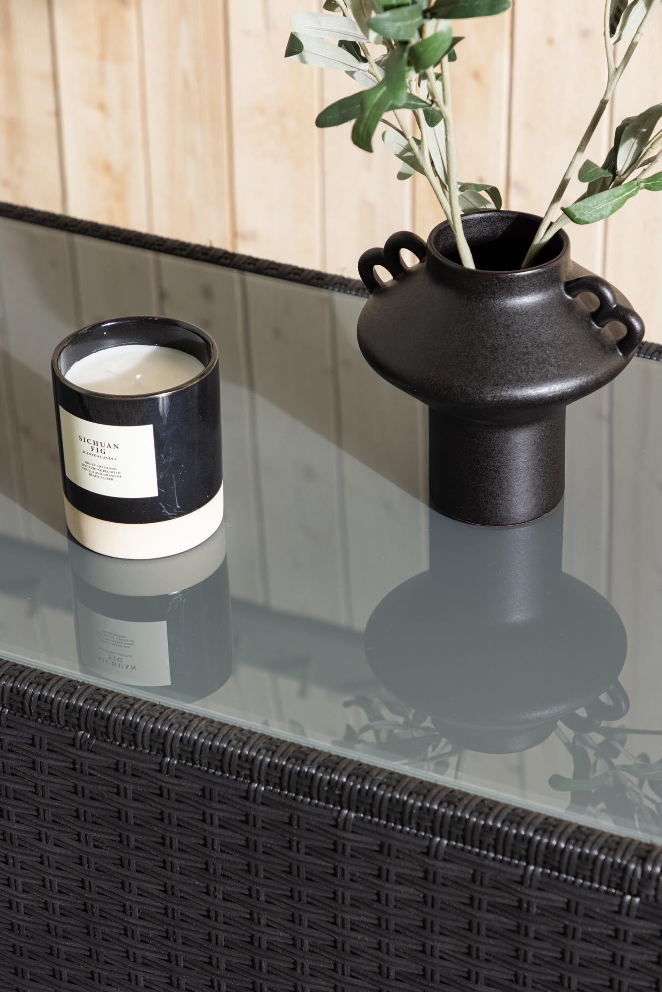 Eleganter Sofatisch London von Venture Home mit Glas und Metall.