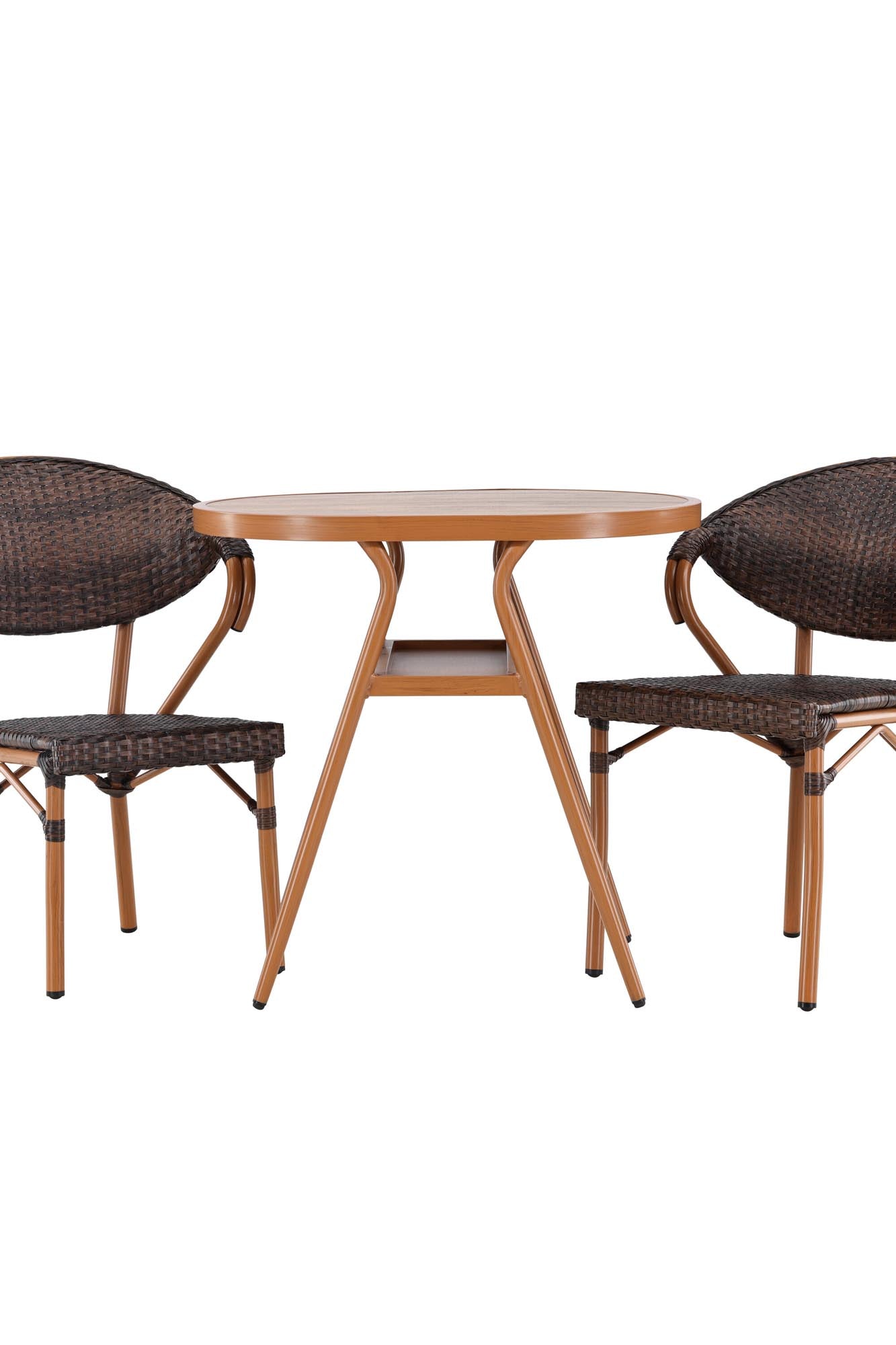 Abrantes Café Set in Braun/Braun/Dunkelbraun präsentiert im Onlineshop von KAQTU Design AG. Gartentischset ist von Venture Home