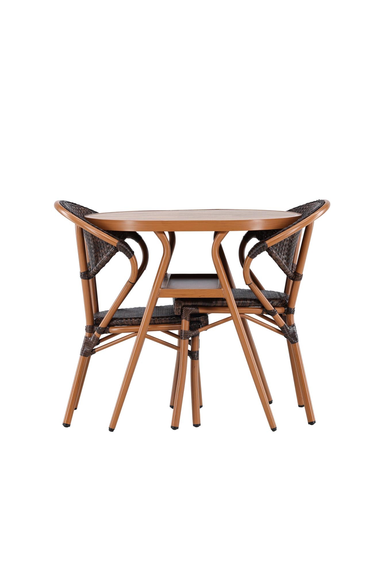 Abrantes Café Set in Braun/Braun/Dunkelbraun präsentiert im Onlineshop von KAQTU Design AG. Gartentischset ist von Venture Home