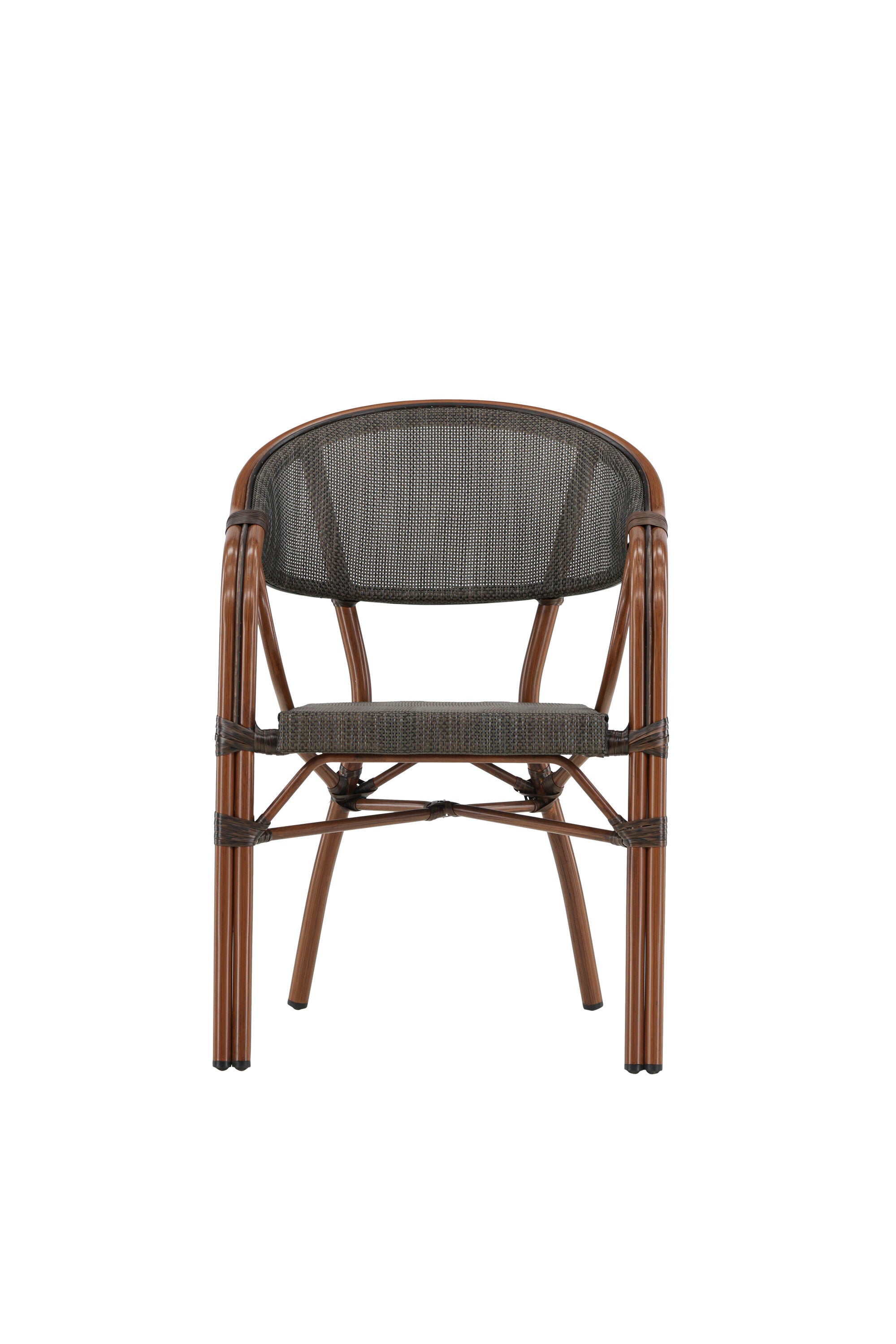 Vila Cafe Stuhl in Schwarz Braun präsentiert im Onlineshop von KAQTU Design AG. Gartenstuhl mit Armlehnen ist von Venture Home
