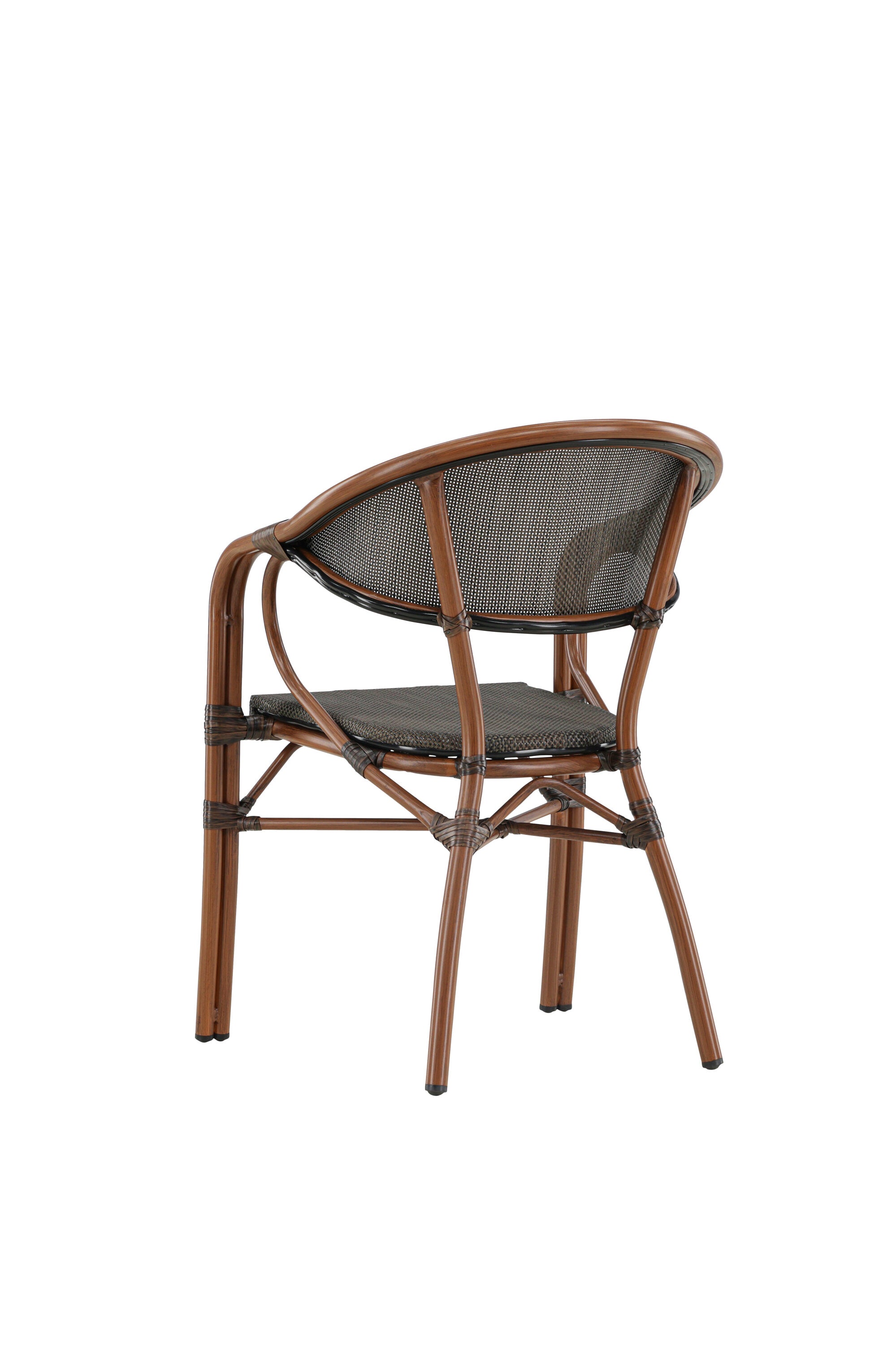 Vila Cafe Stuhl in Schwarz Braun präsentiert im Onlineshop von KAQTU Design AG. Gartenstuhl mit Armlehnen ist von Venture Home