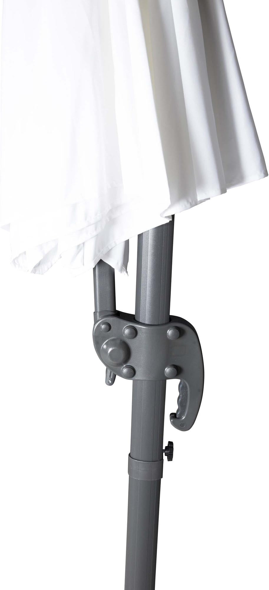 Entdecken Sie den Leeds Sonnenschirm von Venture Home: 3,5m eleganter Schutz für Ihre Terrasse, UV-beständig und wasserabweisend für perfekten Komfort.