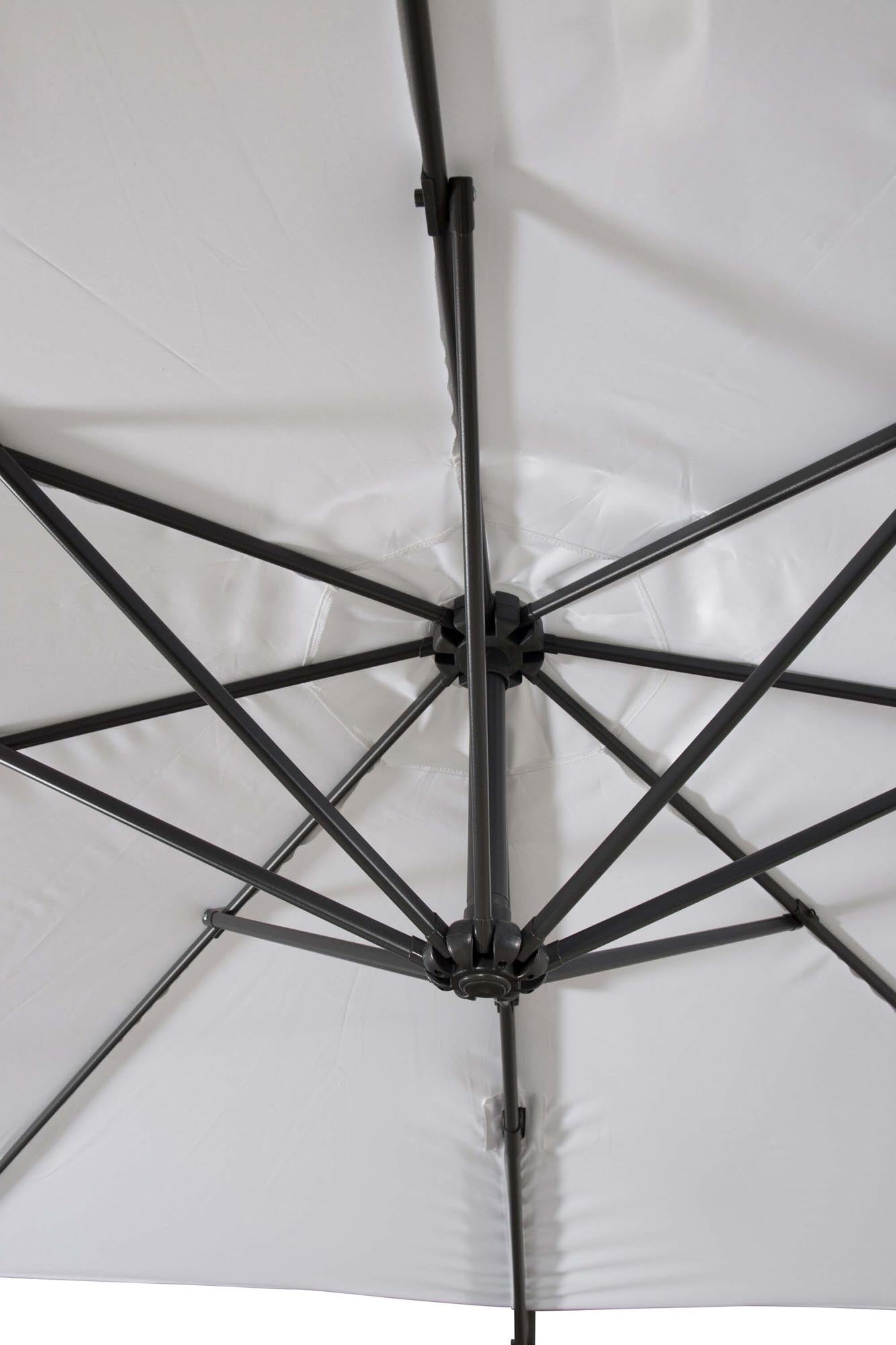 Genießen Sie stilvollen Schatten mit dem Leeds Sonnenschirm von Venture Home. 3,5m Durchmesser, drehbar und wetterfest für Ihren Außenbereich.