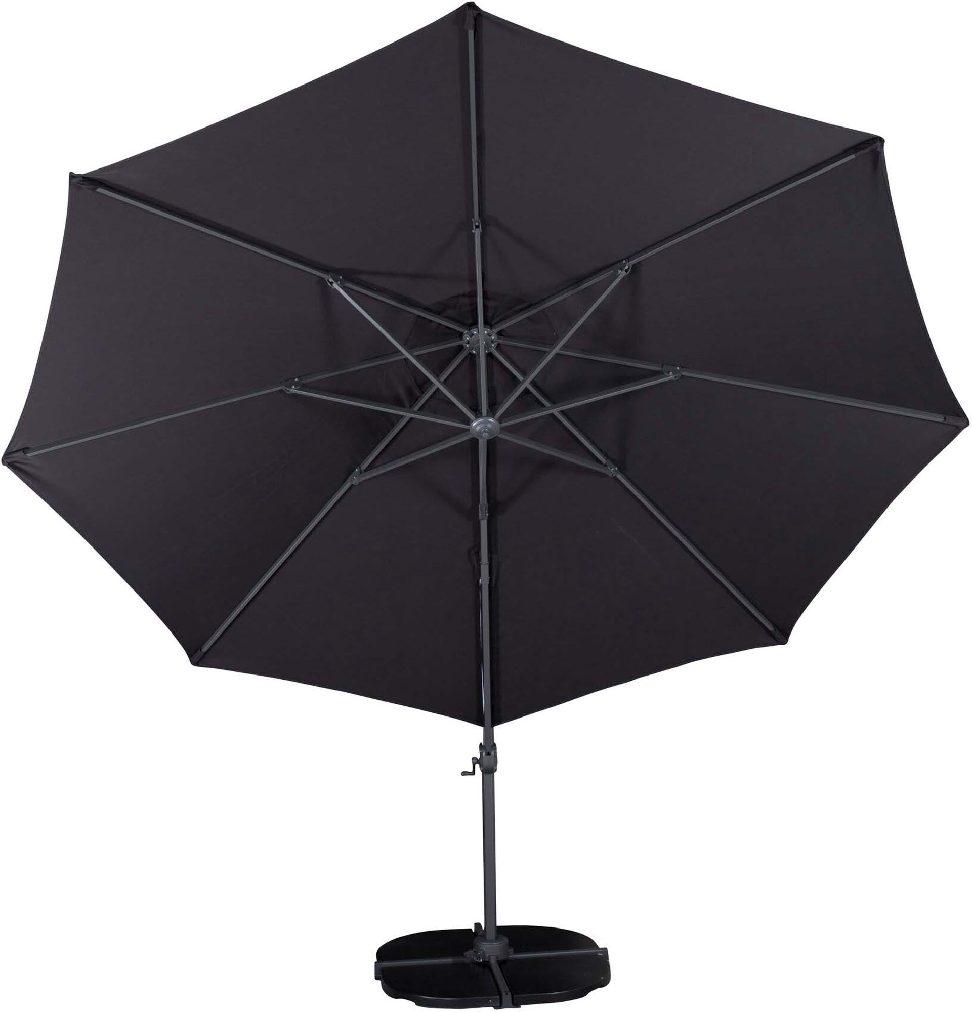 Leeds Sonnenschirm von Venture Home: Eleganter 3,5 m Schirm mit 360° Drehfunktion, UV-beständig und wasserabweisend – perfekter Schatten für Ihren Garten.