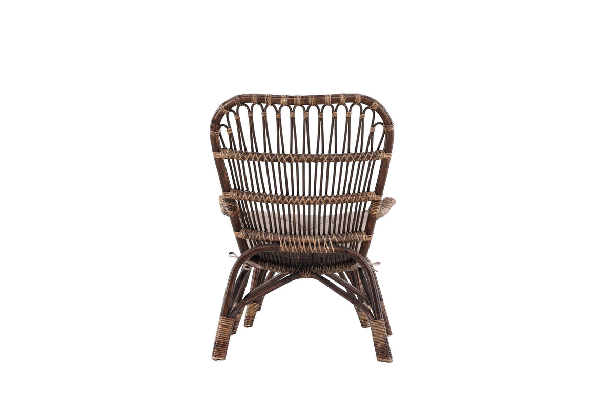 Ella Lounge Stuhl in Dark Walnut präsentiert im Onlineshop von KAQTU Design AG. Outdoor-Sessel ist von Venture Home