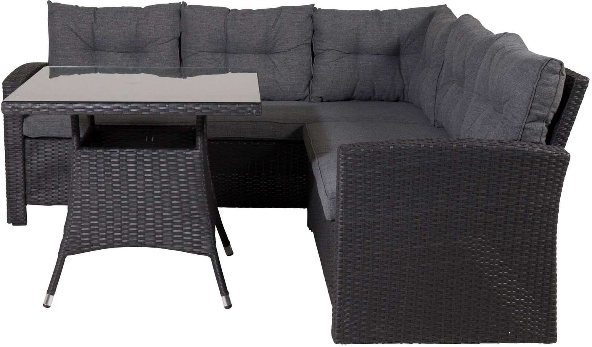 Entdecken Sie das Watford Ecksofa Outdoorset 80cm von Venture Home – stilvolles, wetterbeständiges Loungeset für Ihre Terrasse, ideal für gesellige Abende.