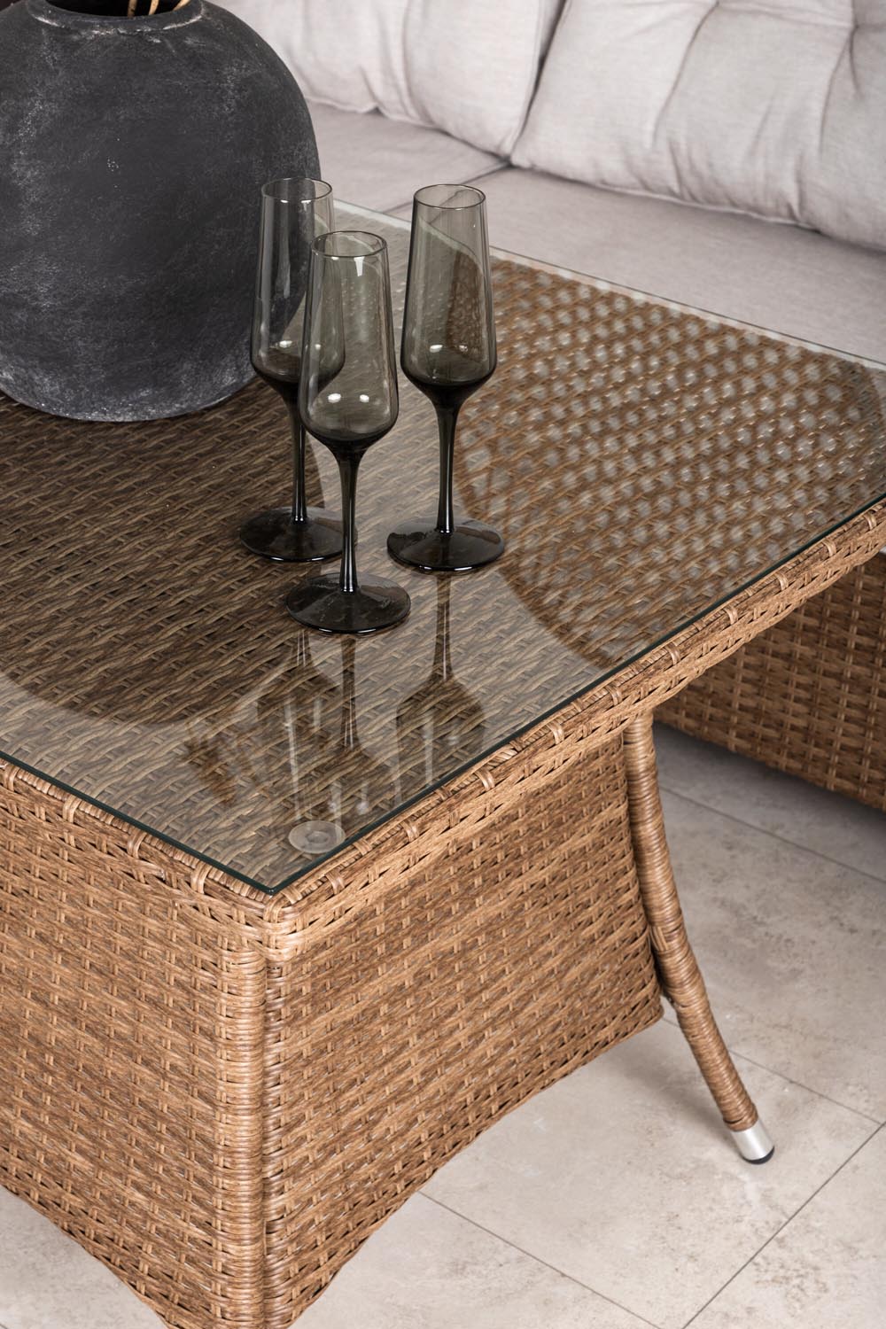 Watford Ecksofa Outdoorset 80cm in Natur präsentiert im Onlineshop von KAQTU Design AG. Loungeset ist von Venture Home