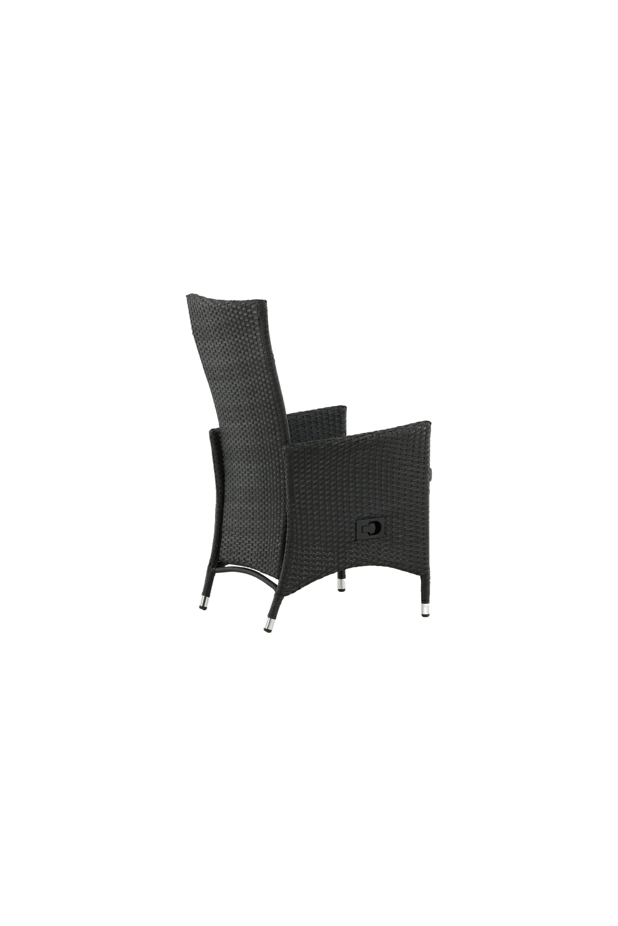 Padova Gartenstuhl in Schwarz / Grau präsentiert im Onlineshop von KAQTU Design AG. Gartenstuhl mit Armlehnen ist von Venture Home