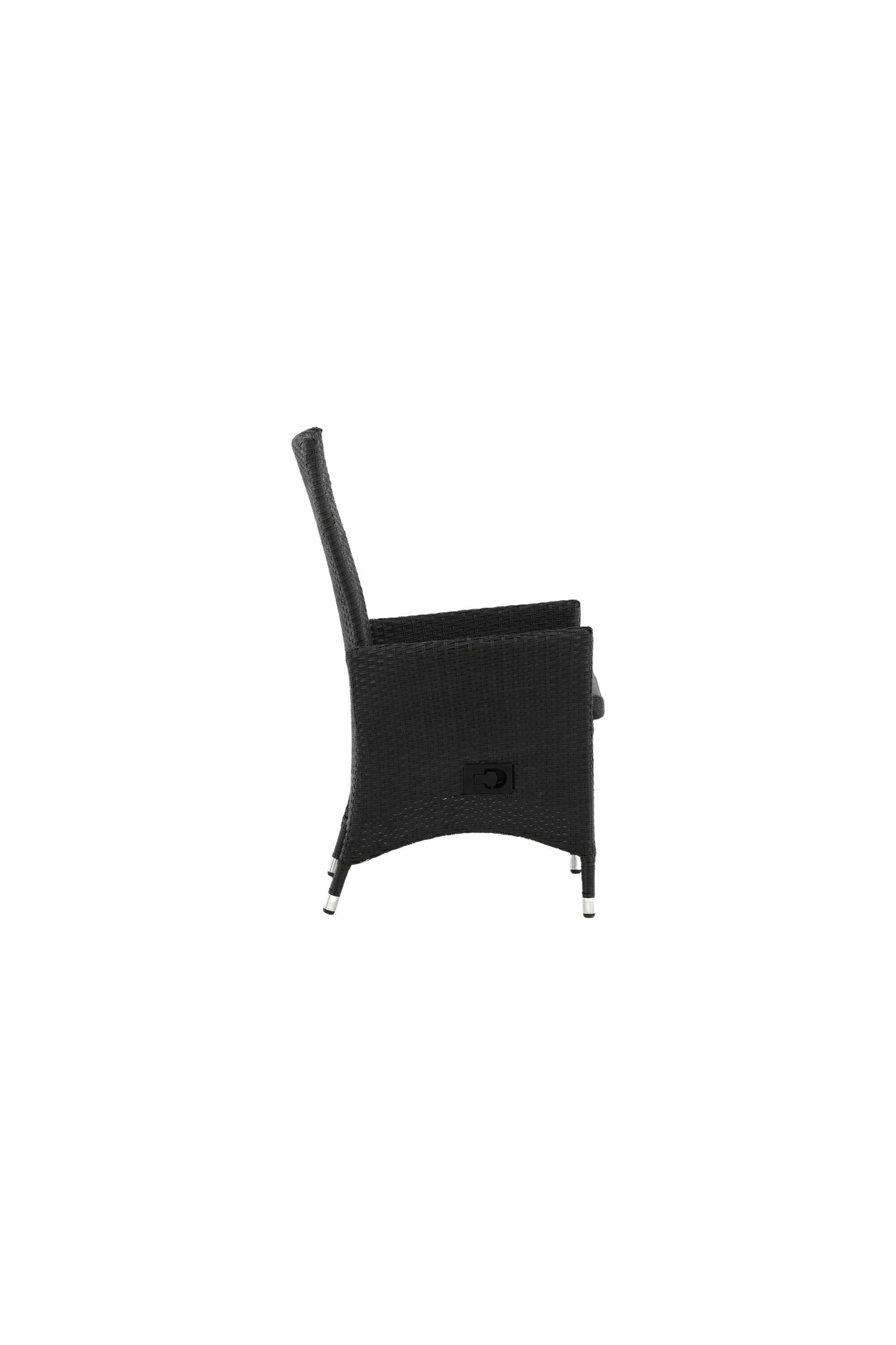 Padova Gartenstuhl in Schwarz / Grau präsentiert im Onlineshop von KAQTU Design AG. Gartenstuhl mit Armlehnen ist von Venture Home