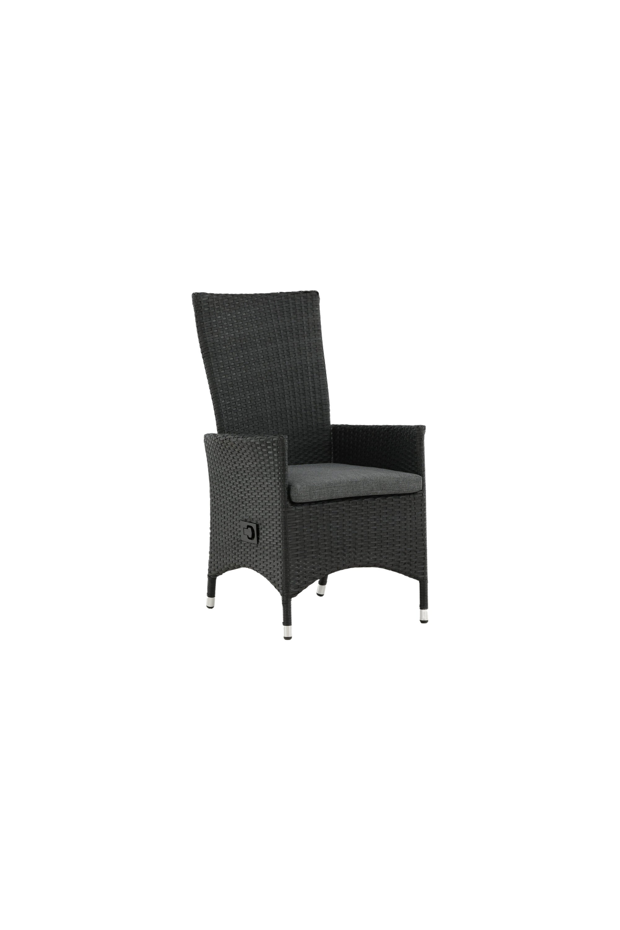 Padova Gartenstuhl in Schwarz / Grau präsentiert im Onlineshop von KAQTU Design AG. Gartenstuhl mit Armlehnen ist von Venture Home
