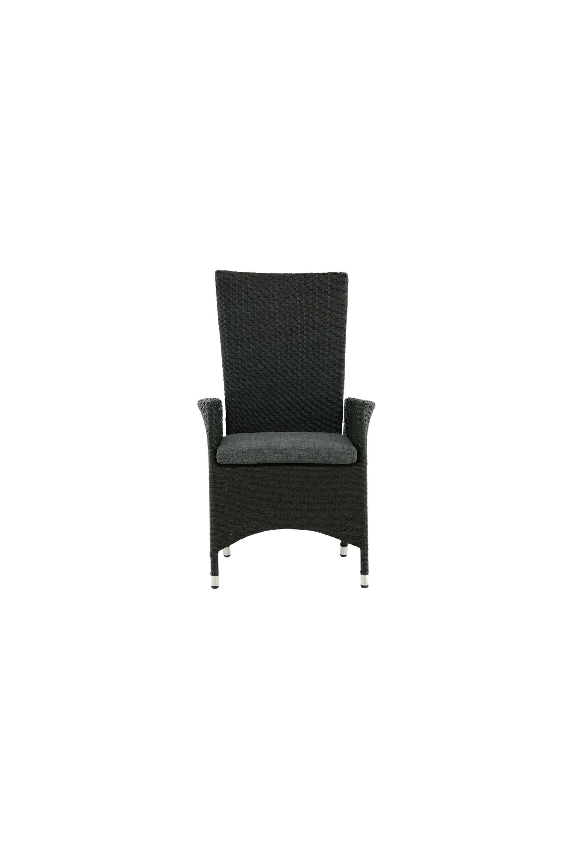 Padova Gartenstuhl in Schwarz / Grau präsentiert im Onlineshop von KAQTU Design AG. Gartenstuhl mit Armlehnen ist von Venture Home