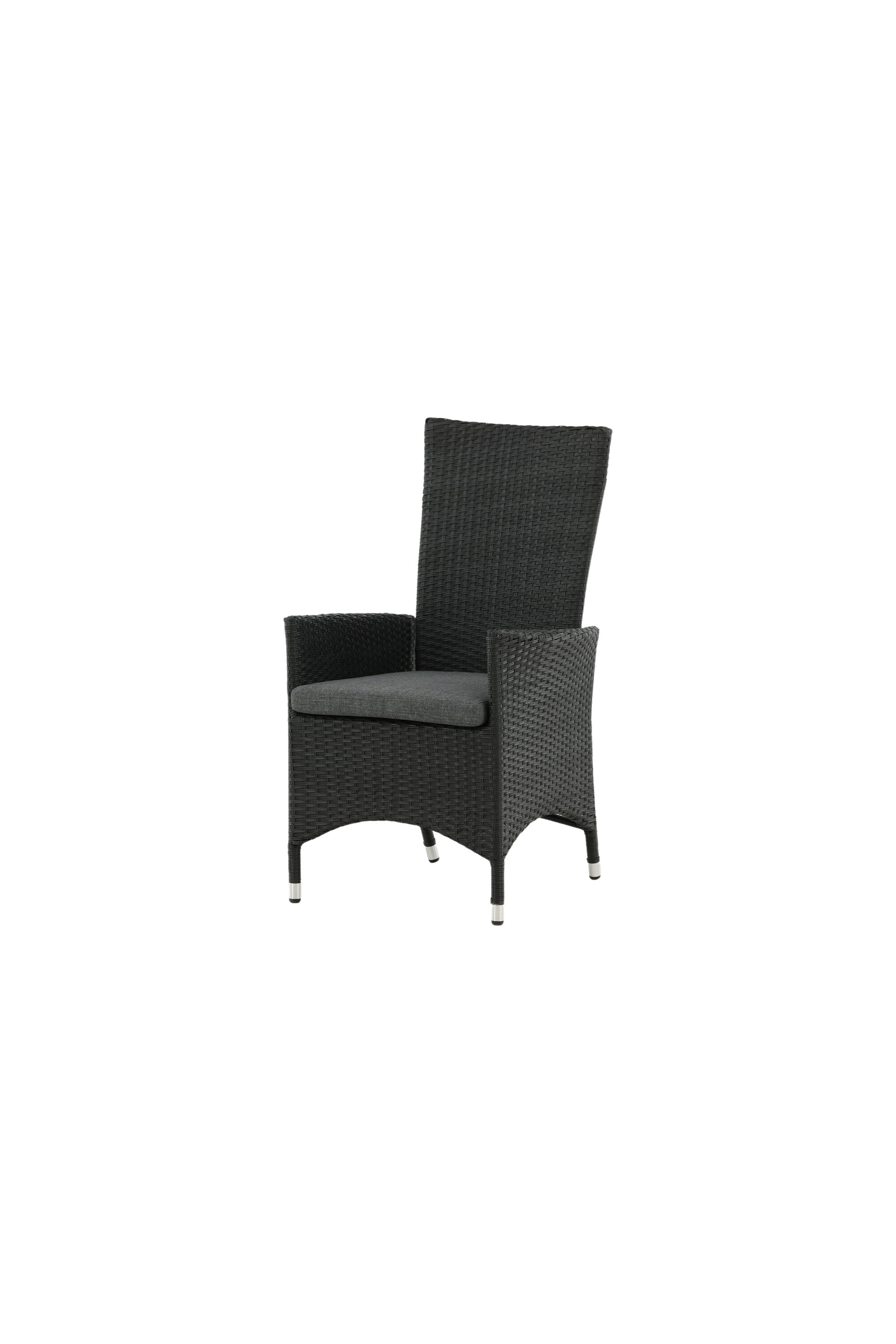 Padova Gartenstuhl in Schwarz / Grau präsentiert im Onlineshop von KAQTU Design AG. Gartenstuhl mit Armlehnen ist von Venture Home
