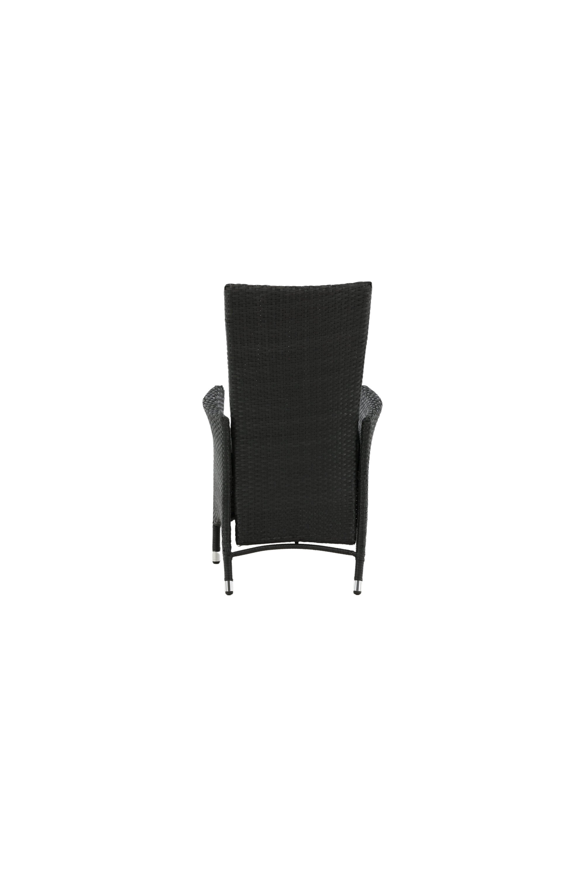 Padova Gartenstuhl in Schwarz / Grau präsentiert im Onlineshop von KAQTU Design AG. Gartenstuhl mit Armlehnen ist von Venture Home