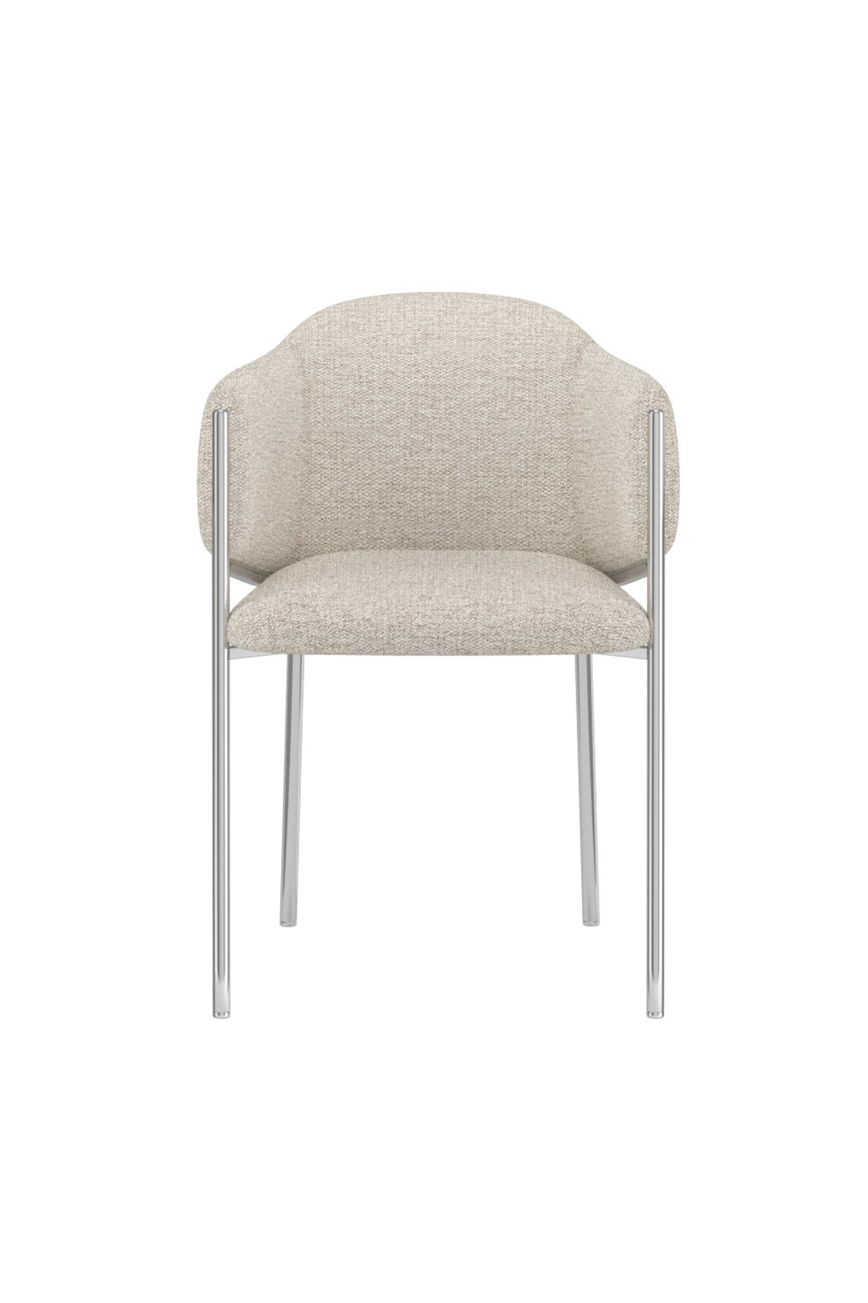 Evelina Esszimmerstuhl in Weiss präsentiert im Onlineshop von KAQTU Design AG. Stuhl mit Armlehne ist von Venture Home