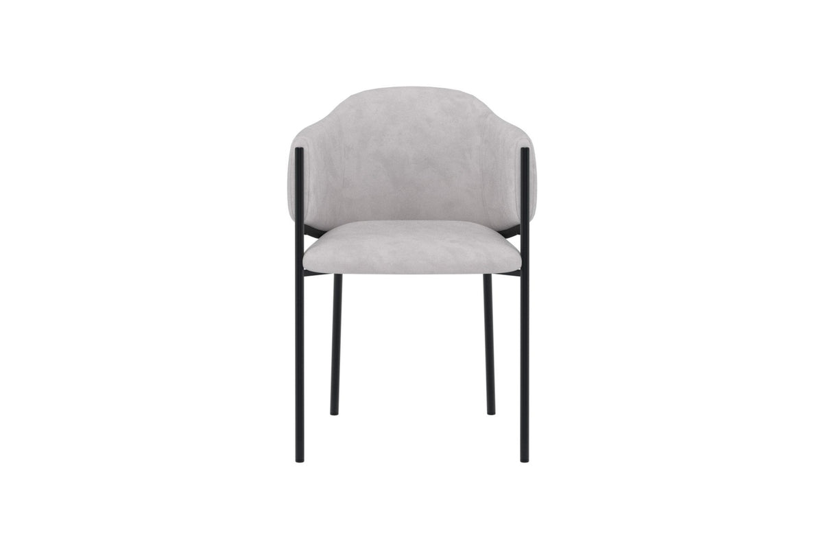 Evelina Esszimmerstuhl in Hellgrau präsentiert im Onlineshop von KAQTU Design AG. Gartenstuhl mit Armlehnen ist von Venture Home