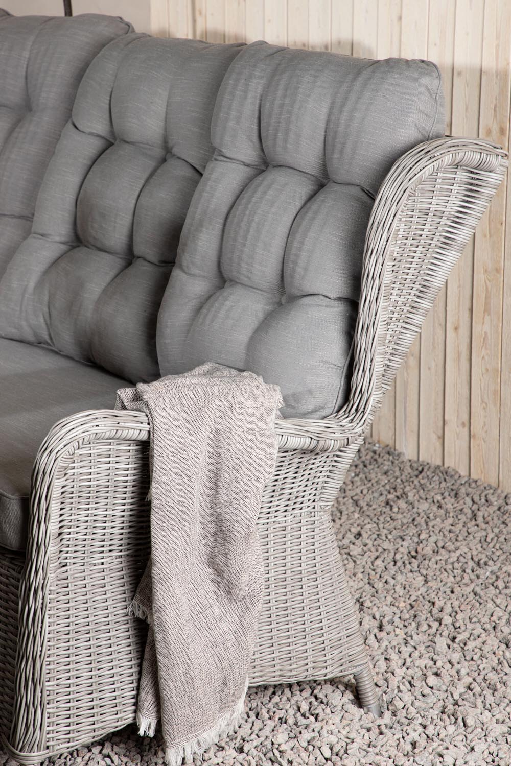 Washington Ecksofa Outdoorset 100cm in Grau präsentiert im Onlineshop von KAQTU Design AG. Loungeset ist von Venture Home