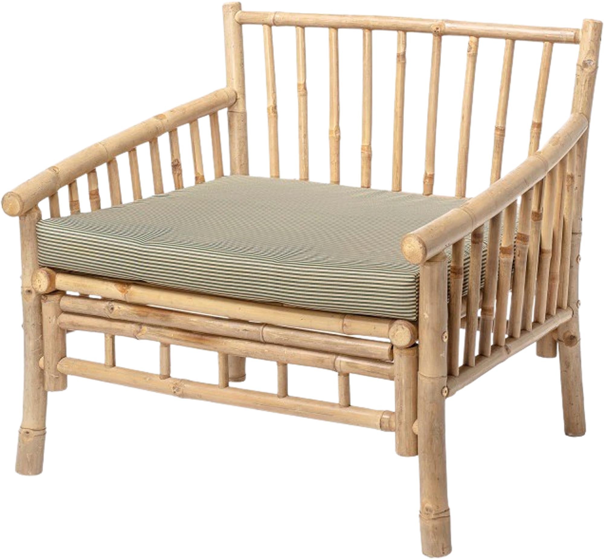 Eleganter Loungesessel aus Bambus in natürlichem Design von Bloomingville, ideal für stilvolle und einladende Wohnräume.