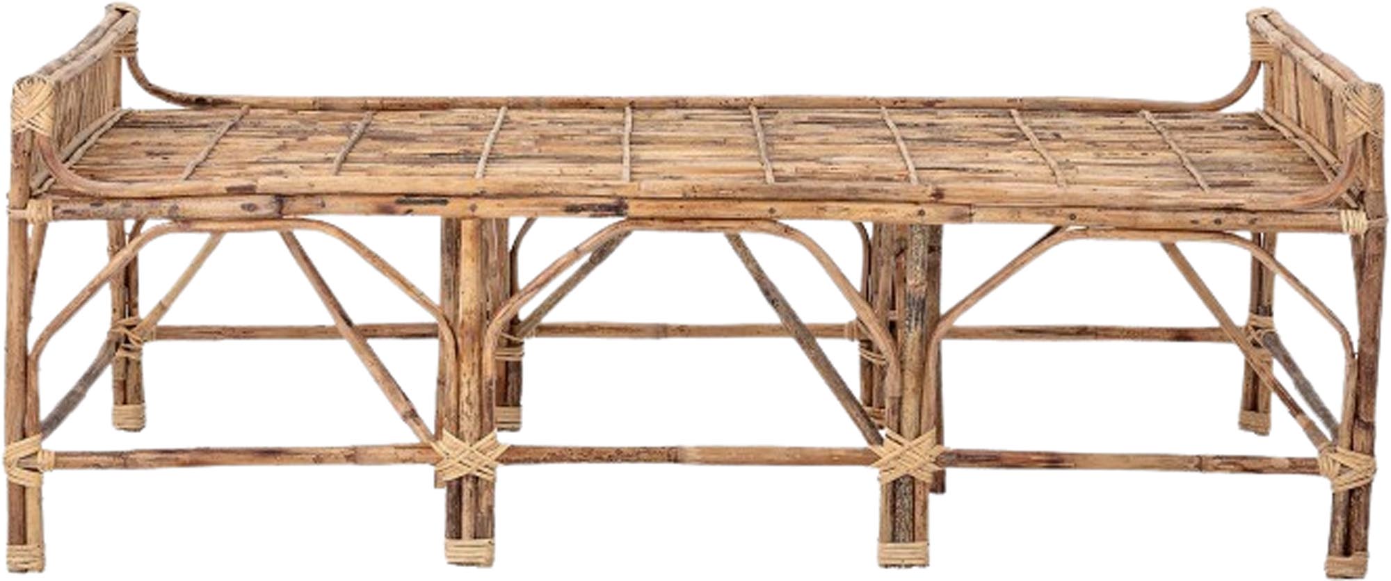 Entdecke die Pammi Bank von Bloomingville: rustikaler Charme, langlebiger Rohrstock, vielseitig einsetzbar für jeden Einrichtungsstil.