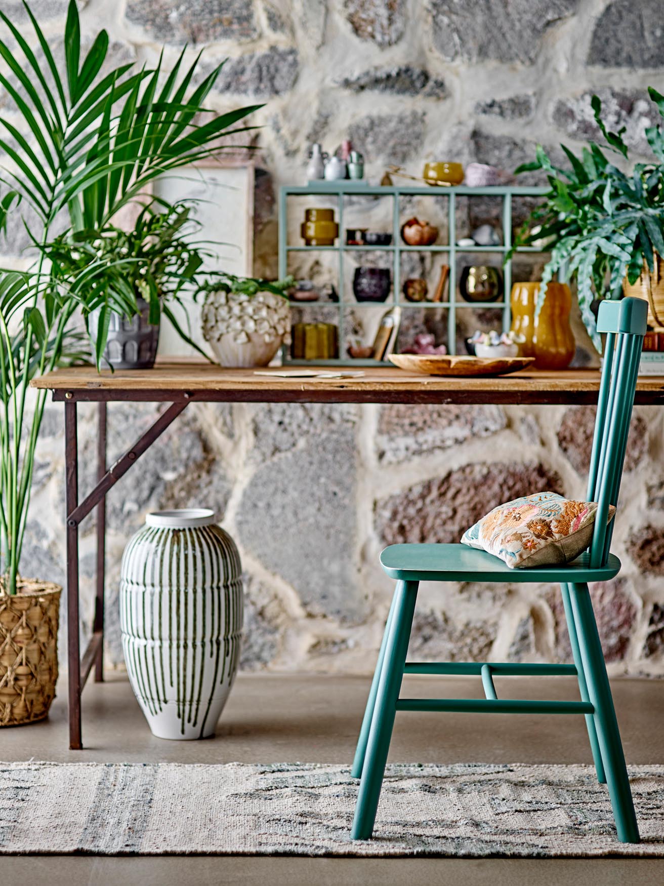 Delara Teppich, grün, aus hochwertiger Wolle von Creative Collection. Perfekt für stilvolle und gemütliche Wohnräume.