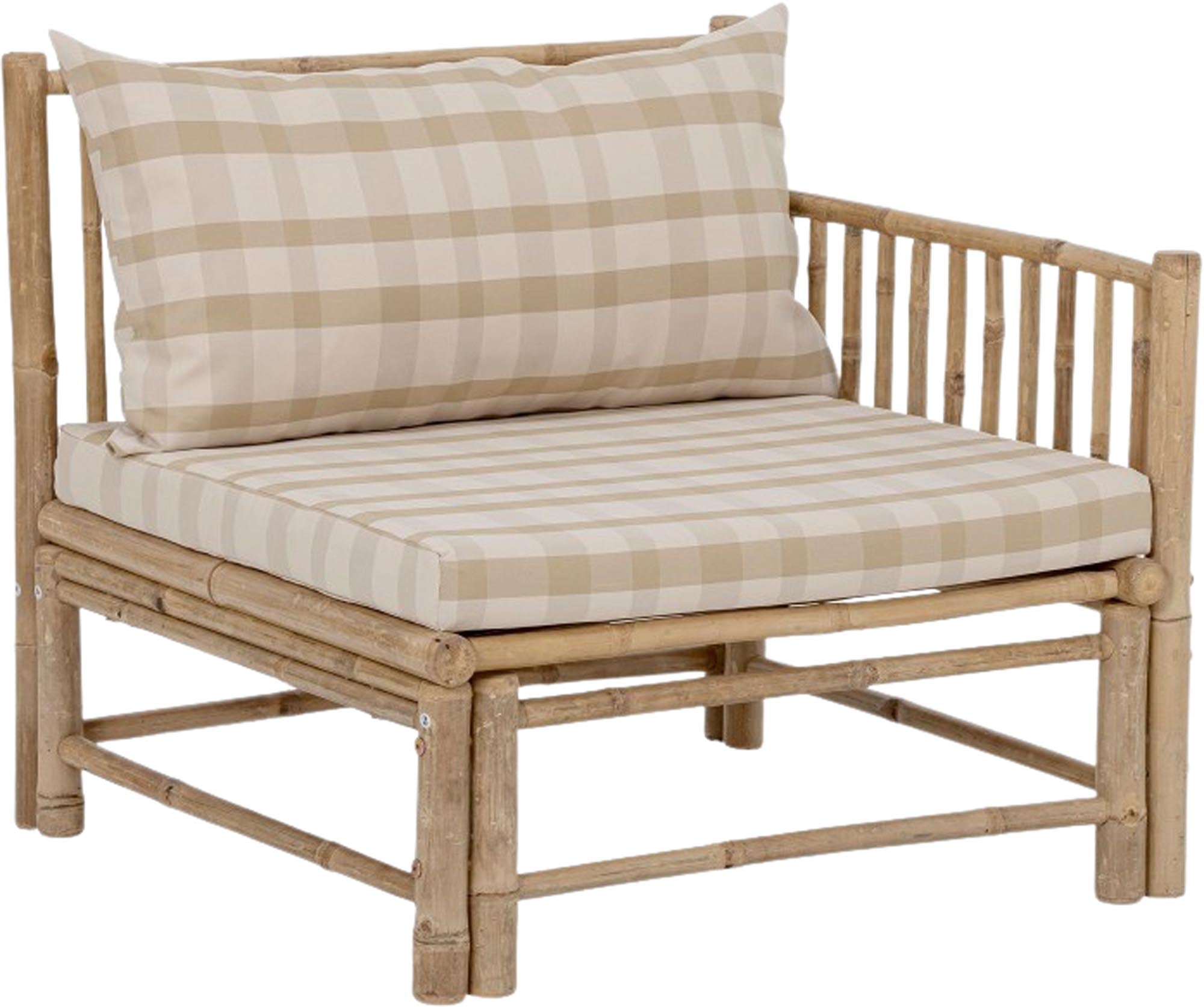 Das Korfu Modul-Sofa von Bloomingville, rechte Ecke, aus natürlichem Bambus, vereint modernes Design und gemütlichen Komfort.