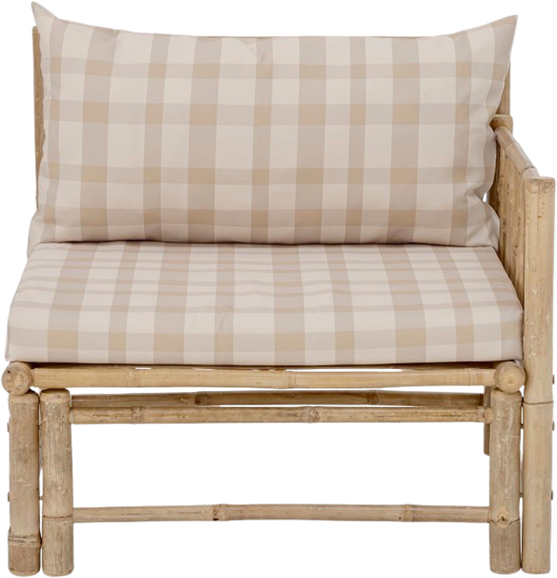 Entdecken Sie den Korfu Modul-Pouf von Bloomingville aus natürlichem Bambus. Ideal für stilvolle Wohnräume und nachhaltige Einrichtung.