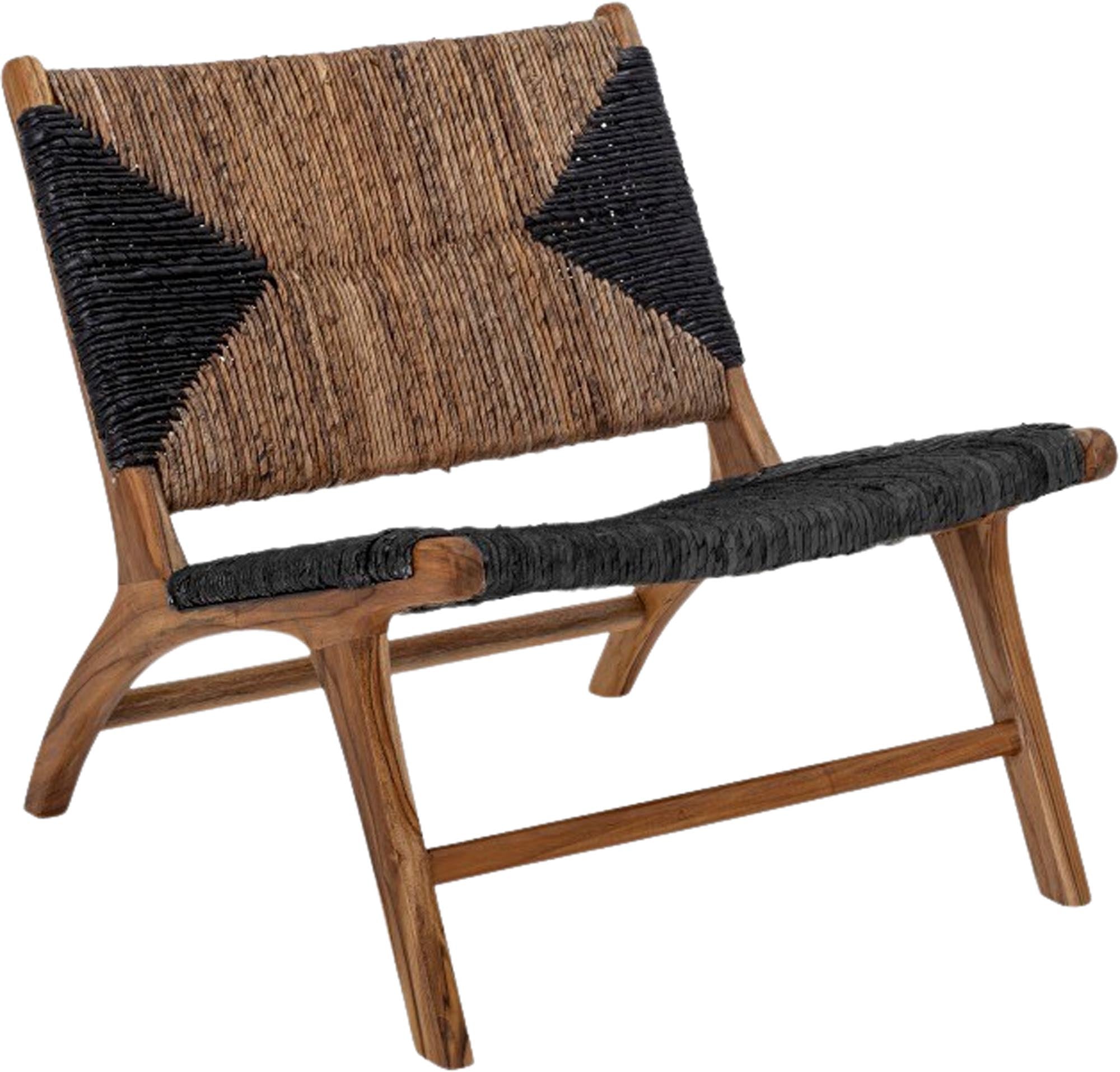 Eleganter Grant Loungesessel aus schwarzem Teakholz von Creative Collection, ideal für stilvolle Wohnräume und modernes Design.