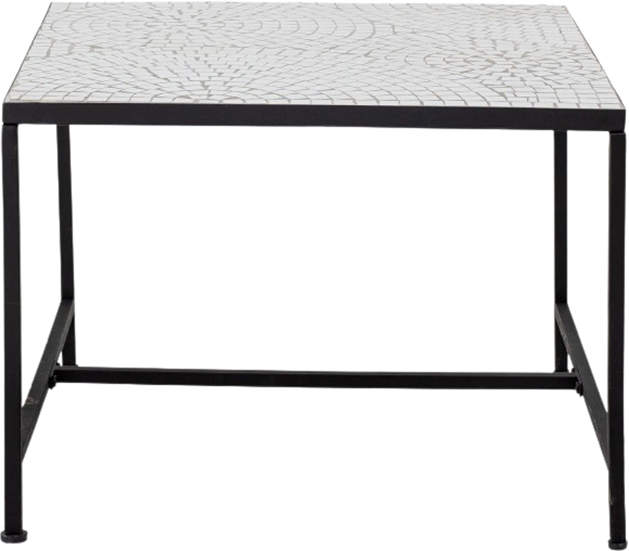 Eleganter Niah Couchtisch von Bloomingville: Weisser Stein, Metall, minimalistisch, funktional, pflegeleicht, ideal für moderne Wohnräume.