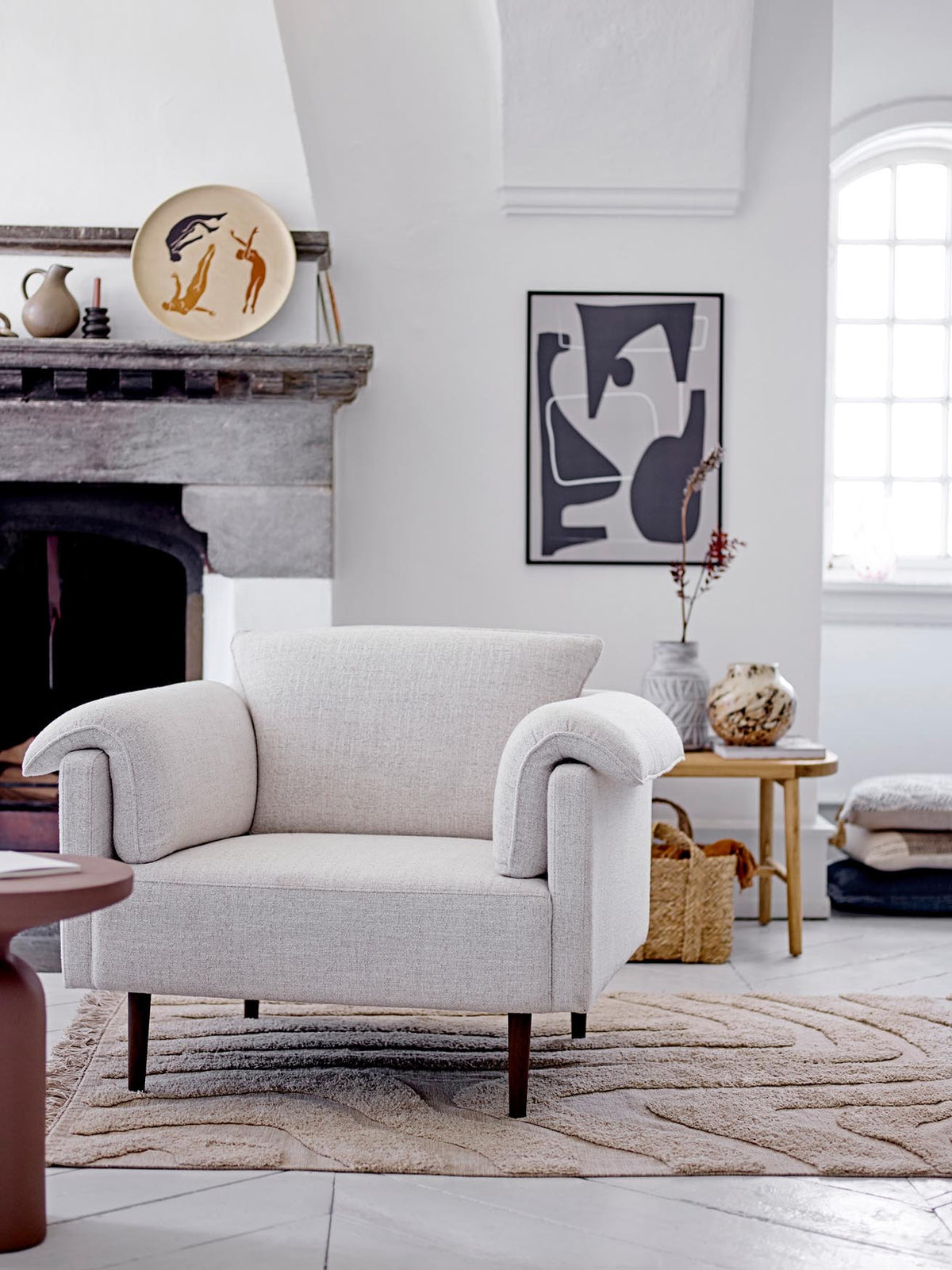 Harlow Wanddekoration, Braun, Steingut in Brown präsentiert im Onlineshop von KAQTU Design AG. Wanddeko ist von Bloomingville