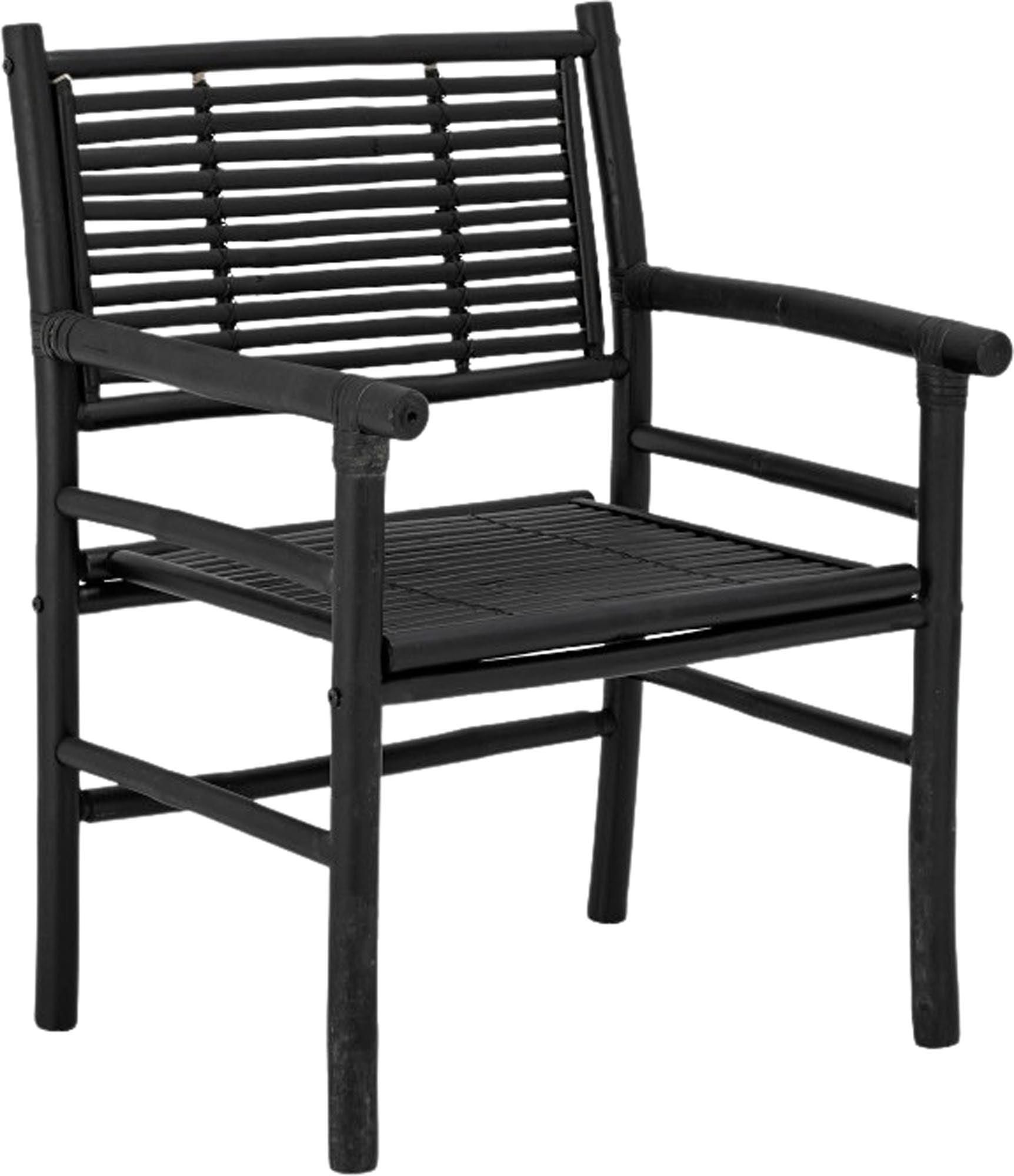 Moderner Coen Loungesessel aus schwarzem Bambus von Bloomingville, perfekt für nachhaltiges und stilvolles Wohnen.