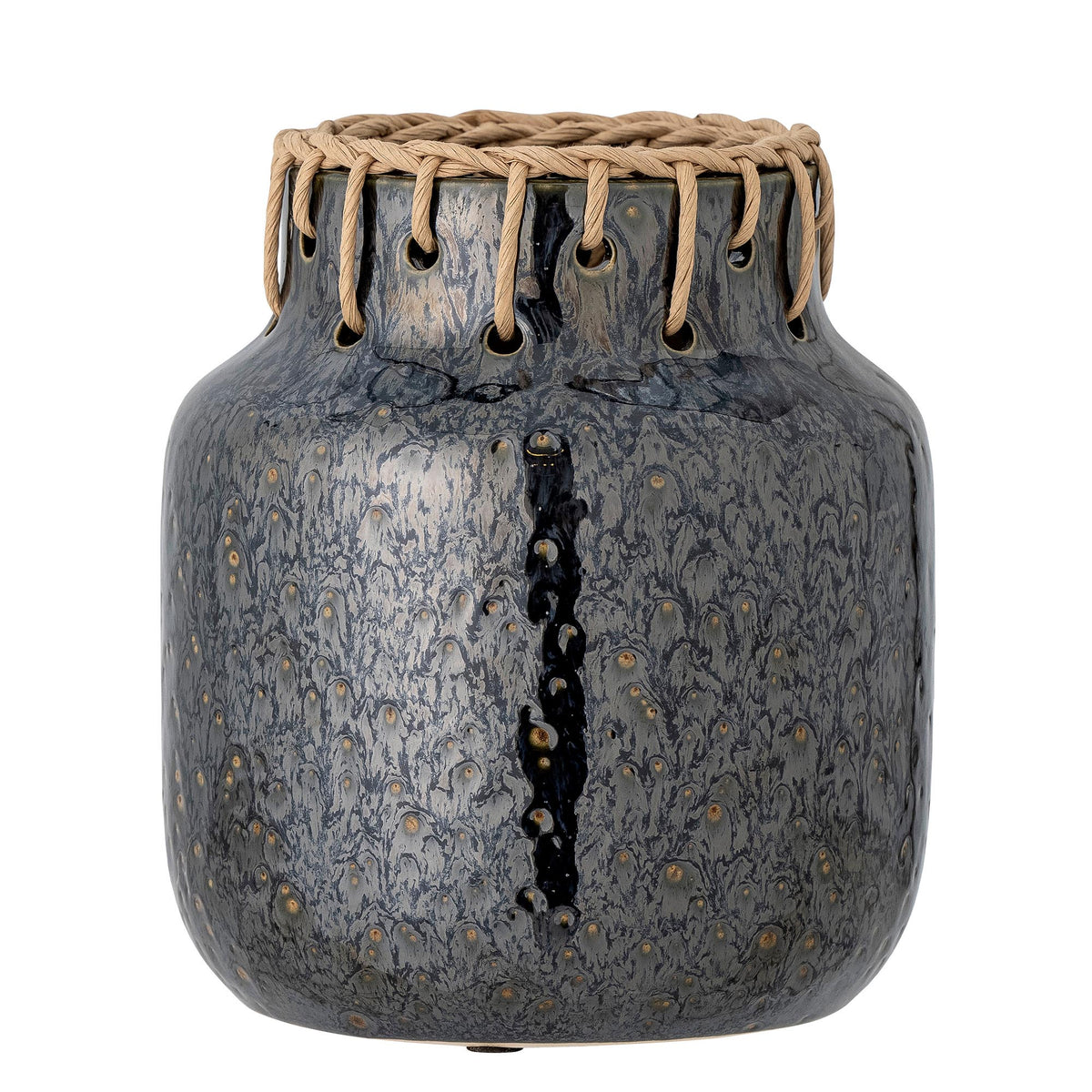 Janel Vase, Schwarz, Keramik in Black präsentiert im Onlineshop von KAQTU Design AG. Vase ist von Bloomingville