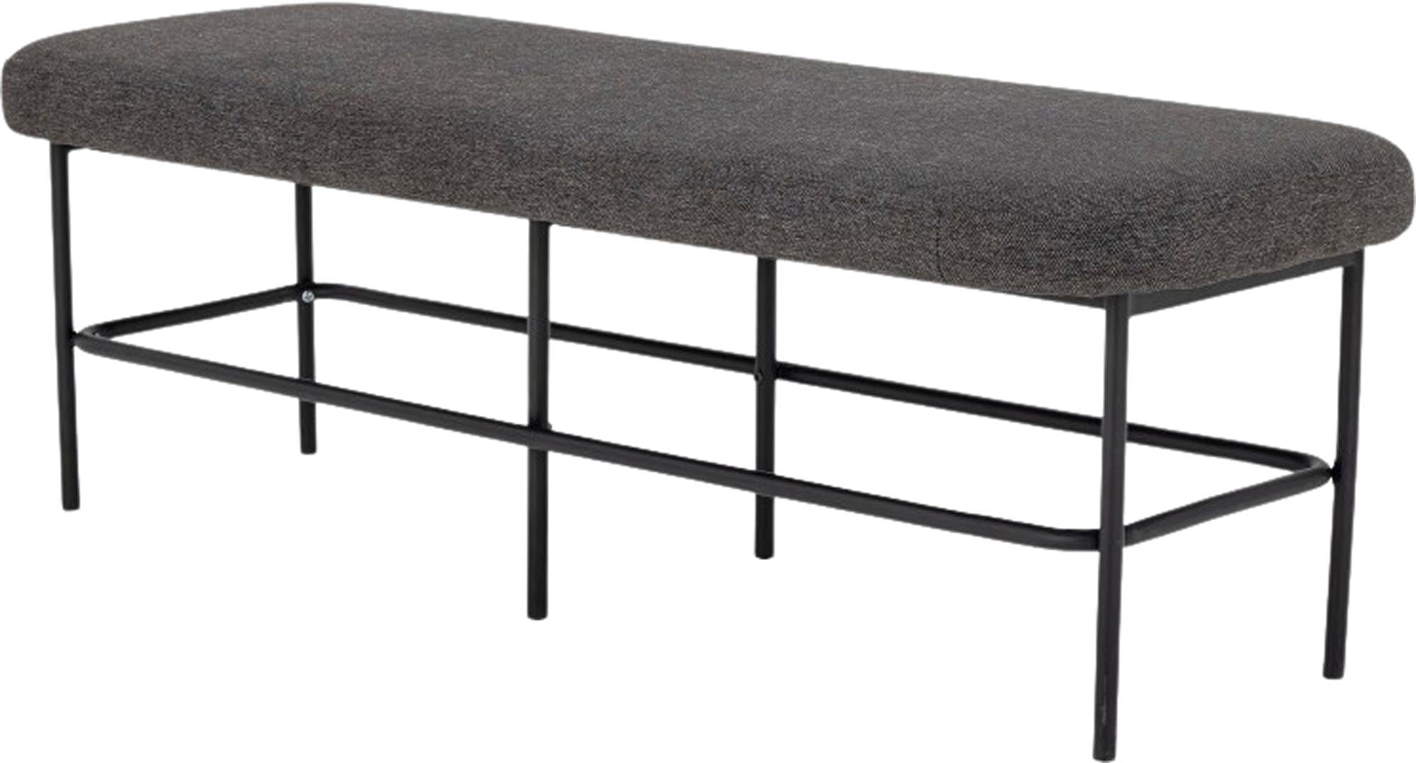 Stilvolle Farell Bank in Grau von Bloomingville, mit robustem Polyesterbezug, perfekt für zeitgemässe Wohnräume.
