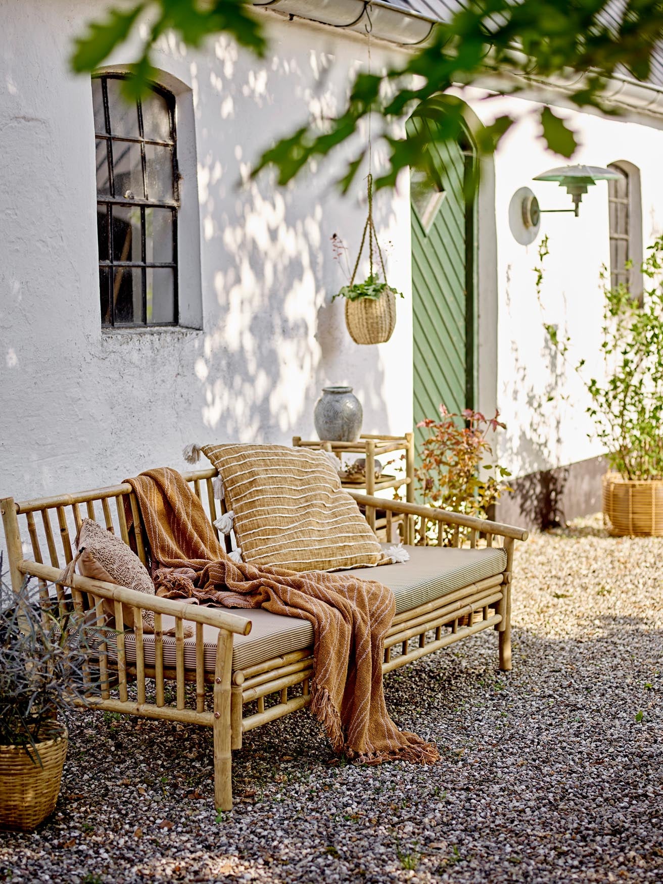 Ginna Überwurf, Braun, recycelte Baumwolle, stilvoll von Bloomingville.