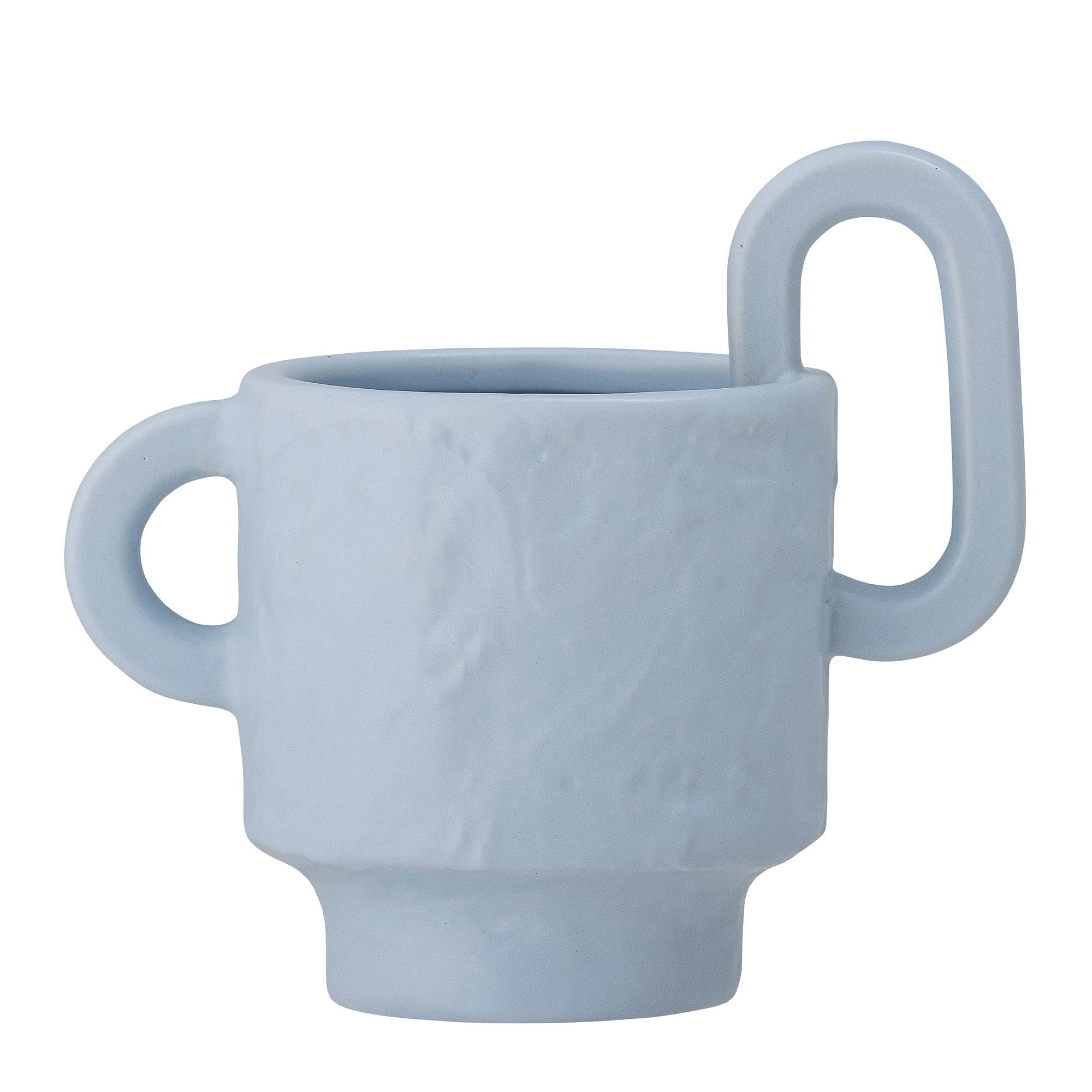 Entdecken Sie den eleganten Alfine Blumentopf in Blau von Bloomingville. Hergestellt aus hochwertigem Steingut, ideal für Ihre Pflanzen.