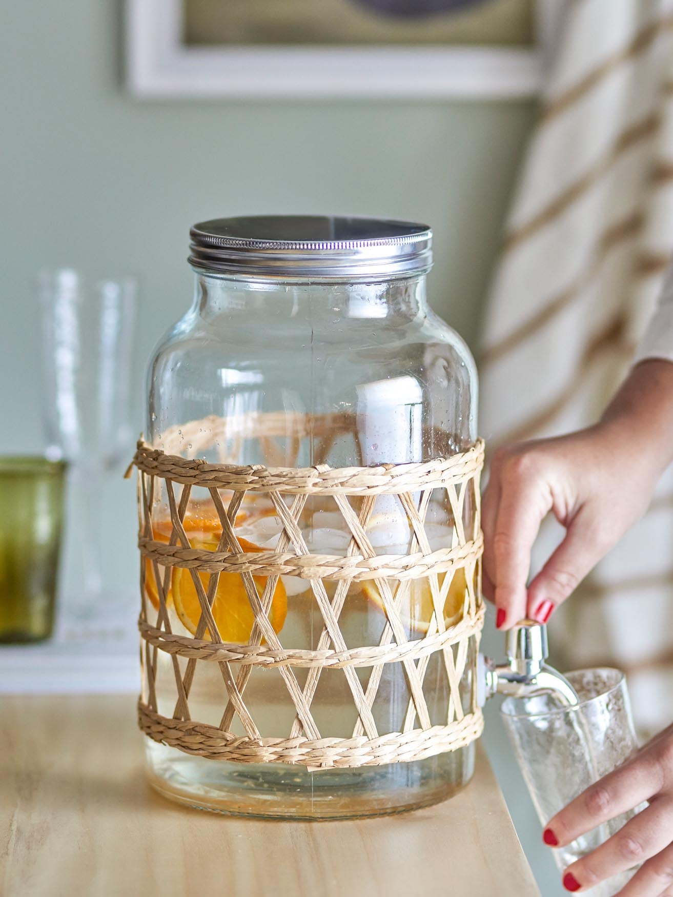 Manna Gefäss, Natur, Glas in Nature präsentiert im Onlineshop von KAQTU Design AG. Aufbewahrungsbehälter ist von Bloomingville
