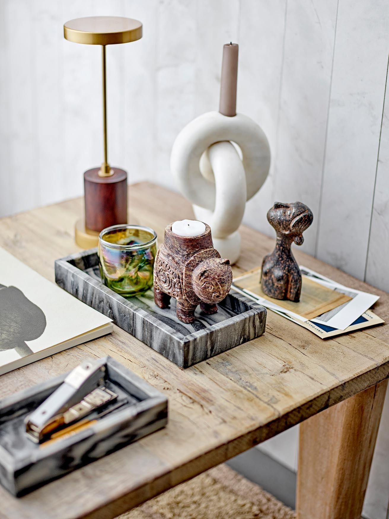 Eleganter grüner Glas-Teelichthalter von Bloomingville, Idalina.